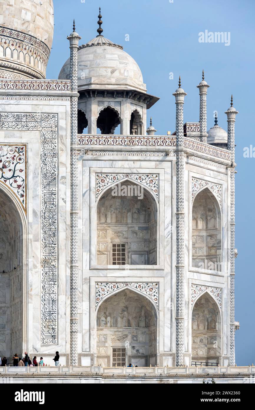 Indien, Agra, Taj Mahal Banque D'Images