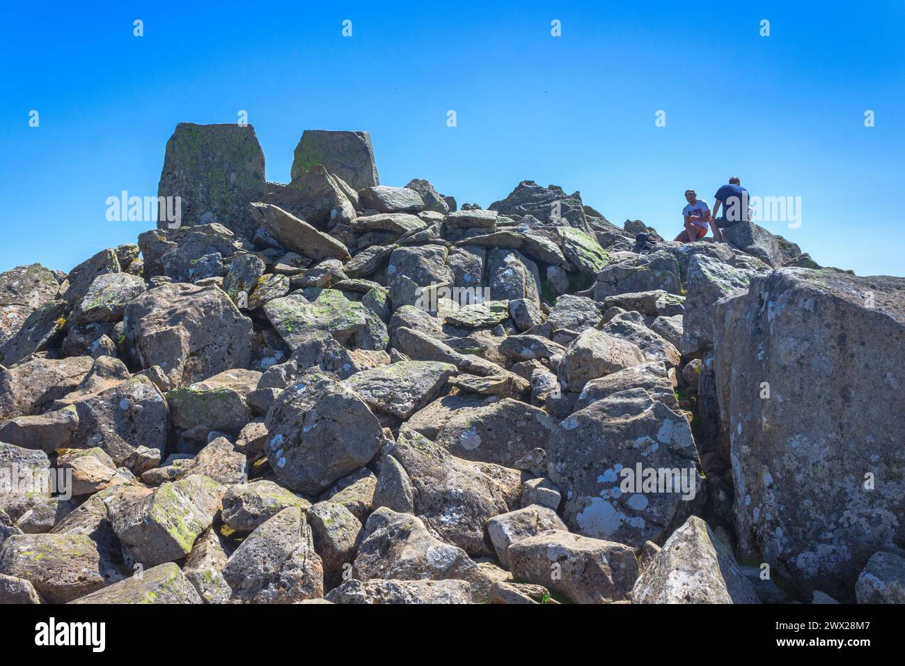 Sommet de Tryfan, Snowdonia, pays de Galles Banque D'Images