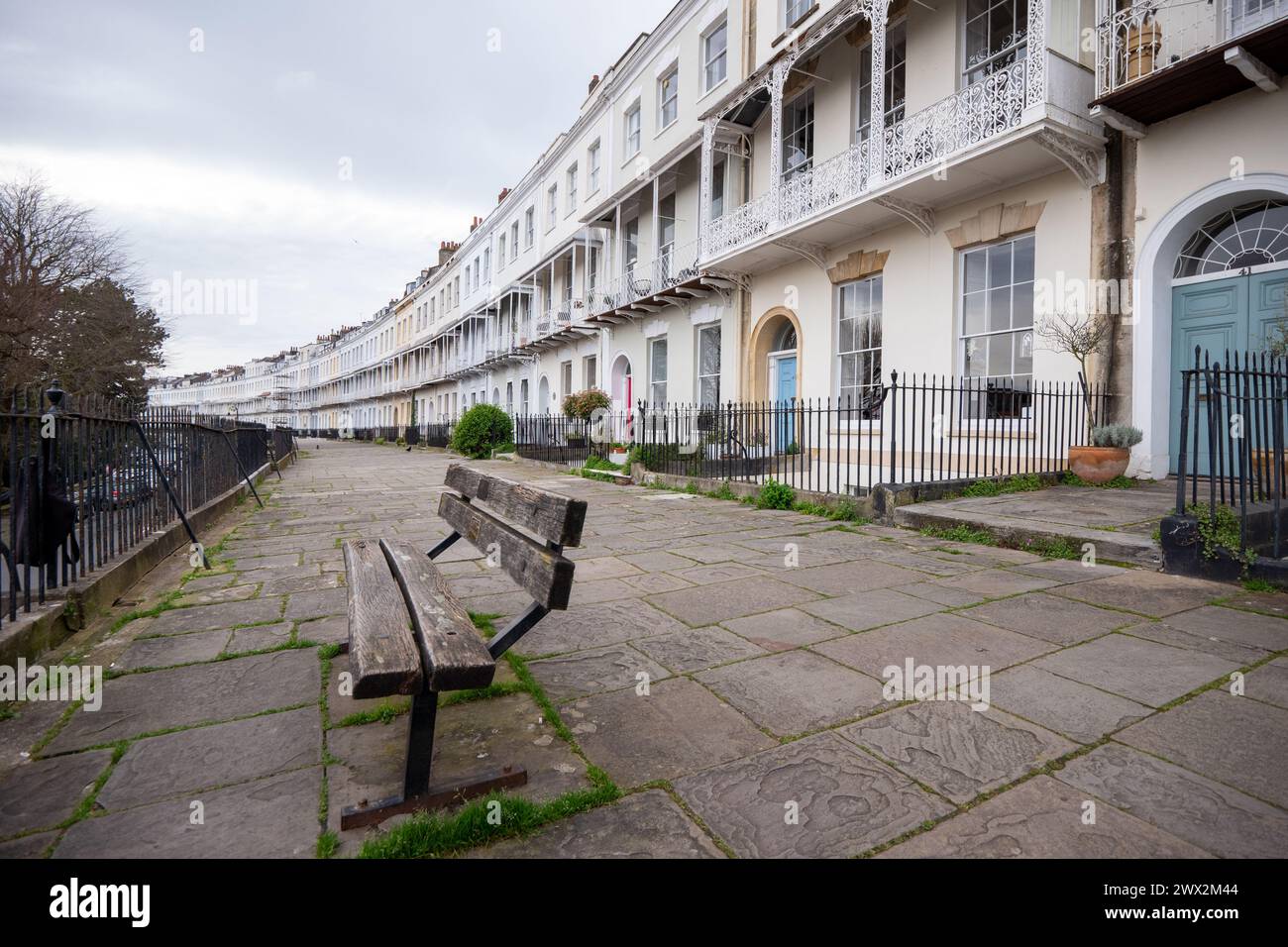 Royal York Crescent, Clifton Bristol. Une rue résidentielle majeure à Clifton, Bristol. Il surplombe une grande partie des quais. Photo : garyroberts Banque D'Images