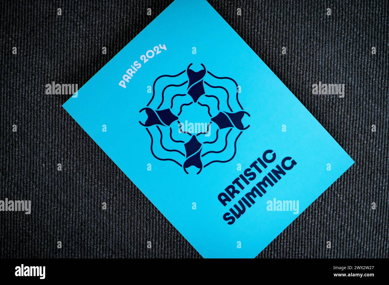 Pictogramme de natation artistique pour les jeux olympiques d'été de paris 2024. Icône officielle du sport aux jeux olympiques à Paris 24 Banque D'Images