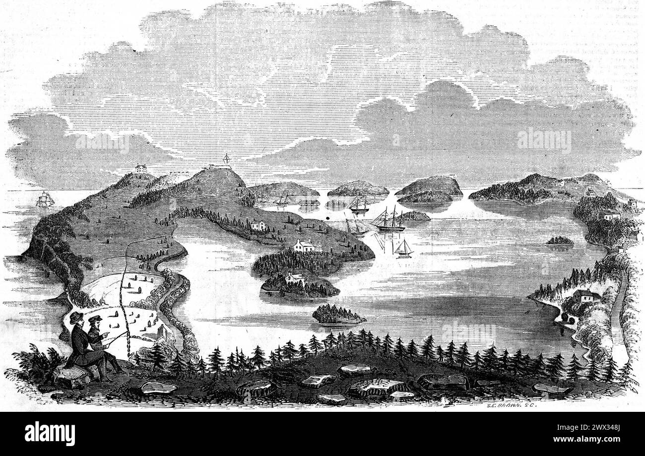 Le port à un George's en 1854 Banque D'Images