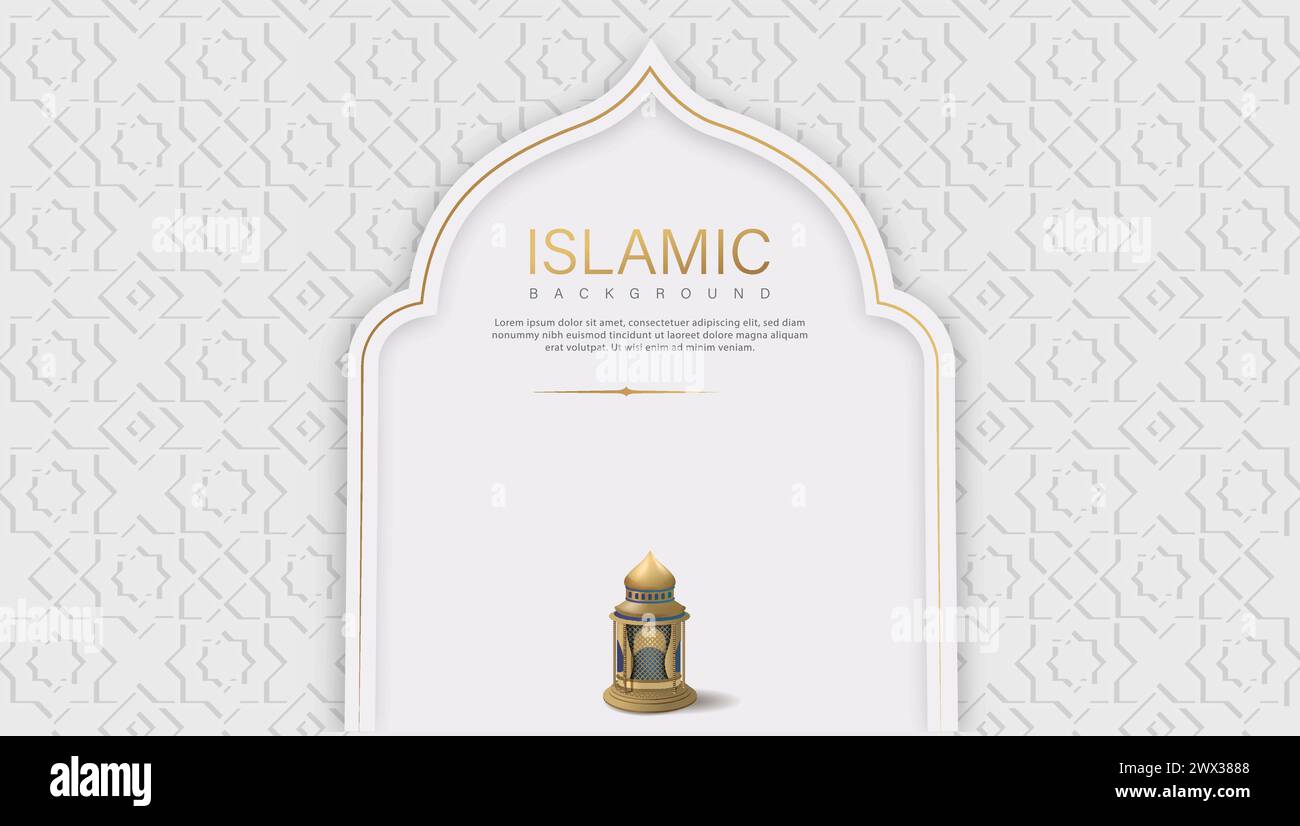 Fond islamique avec illustration vectorielle de motif d'ornement décoratif. Fond abstrait avec ornement traditionnel arabe. Illustration de Vecteur