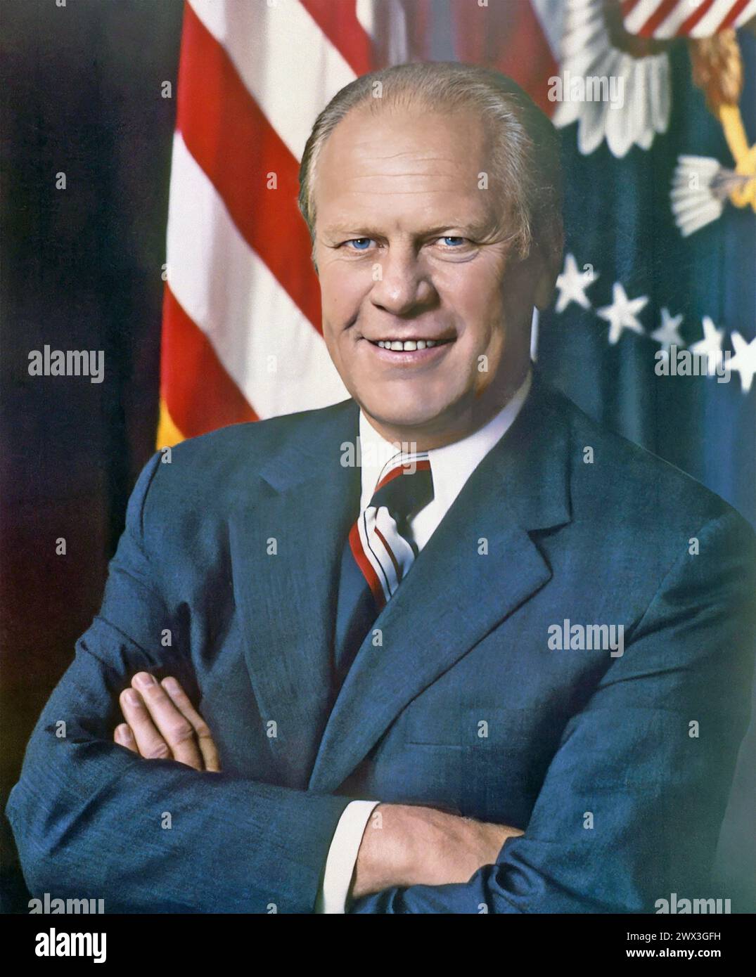 GERALD FORD (1913-2006) comme 38e président des États-Unis en 1974 Banque D'Images