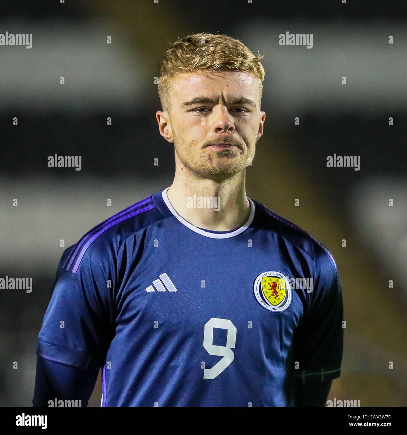 TOMMY CONWAY, joueur de football professionnel, jouant pour l'Écosse image prise lors de la formation par équipe avant les qualifications pour le championnat UEFA des moins de 21 ans Banque D'Images