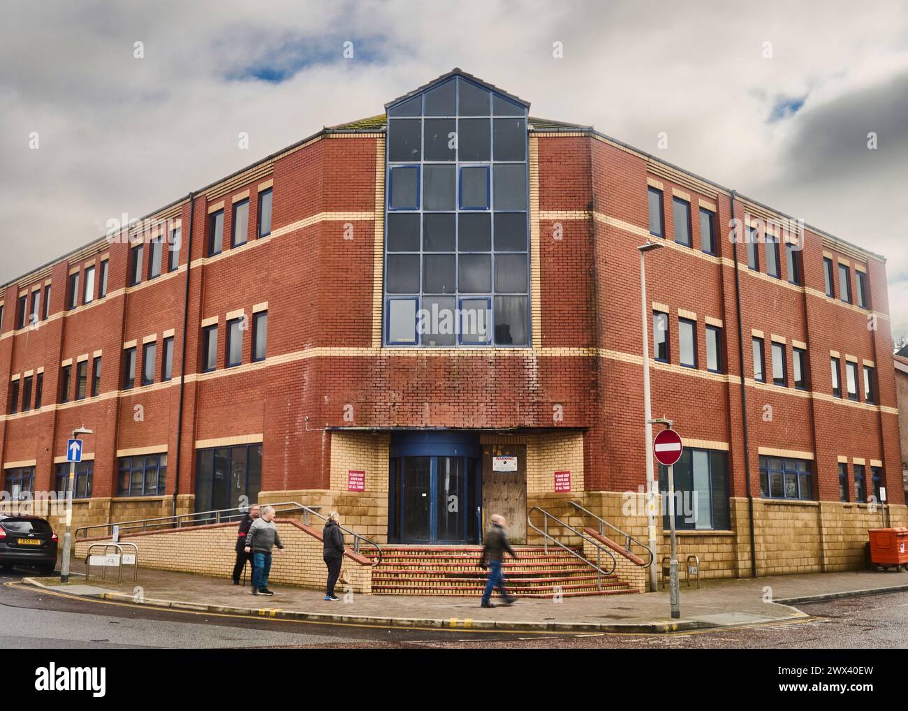 Ancien centre d'emploi de Blackpool qui sera transformé en appartements de vacances Banque D'Images