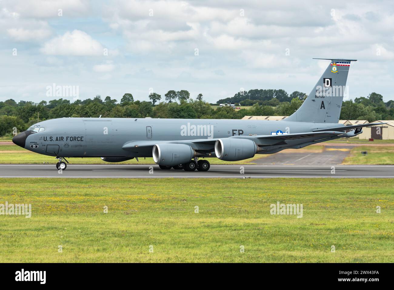 Un Boeing KC-135 Stratotanker avion-citerne de ravitaillement aérien de l'USAF. Banque D'Images