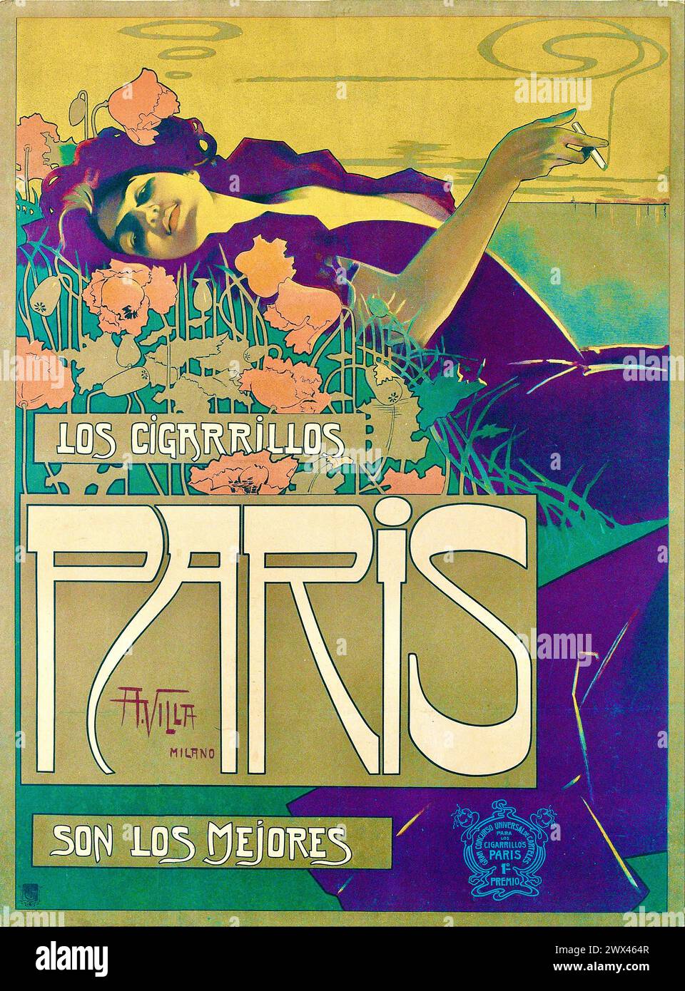 Villa Aleardo - Los Cigarillos Paris Banque D'Images