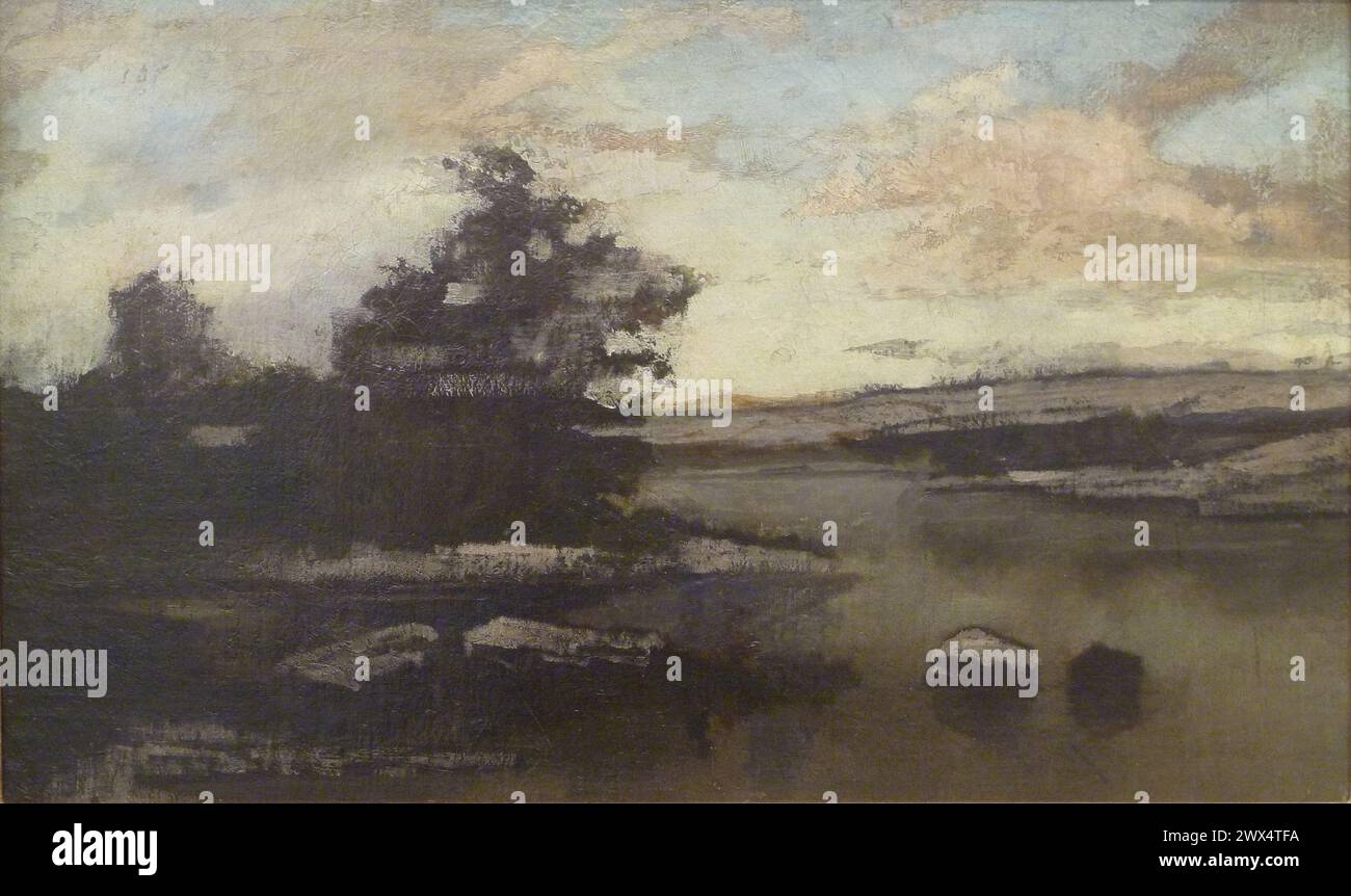 Neige à Thozée (sans date) huile sur toile, Belfius Bank & Insurance, Bruxelles Félicien ROPS Banque D'Images