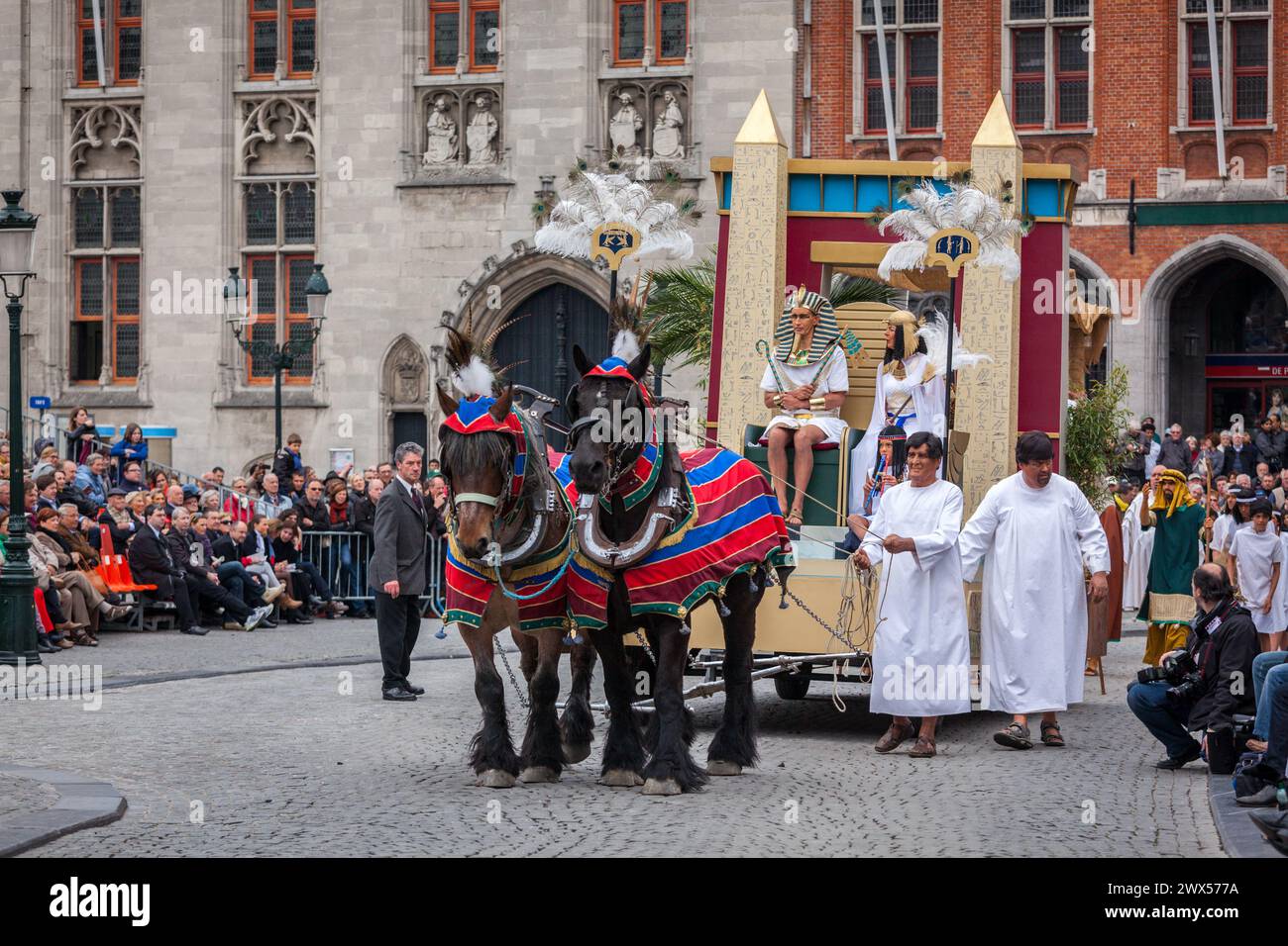 Procession du Saint-sang le jour de l'Ascension à Bruges Bruges Banque D'Images