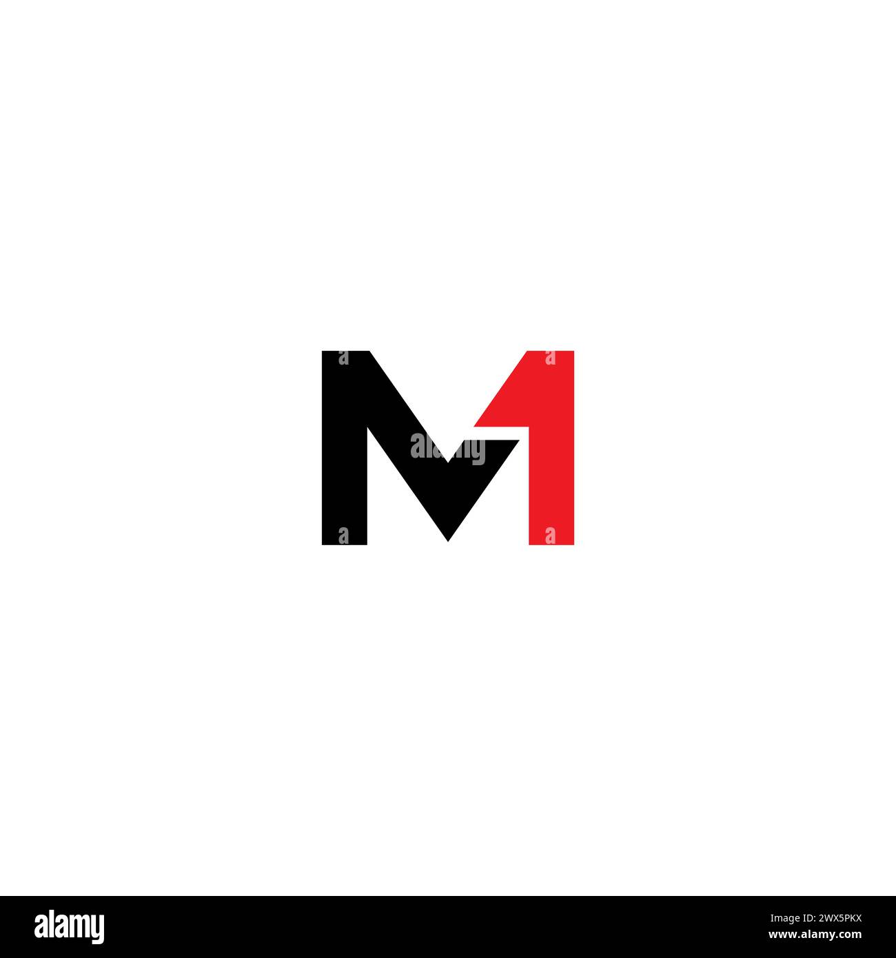 Logo M One. Icône lettre M. Illustration de Vecteur