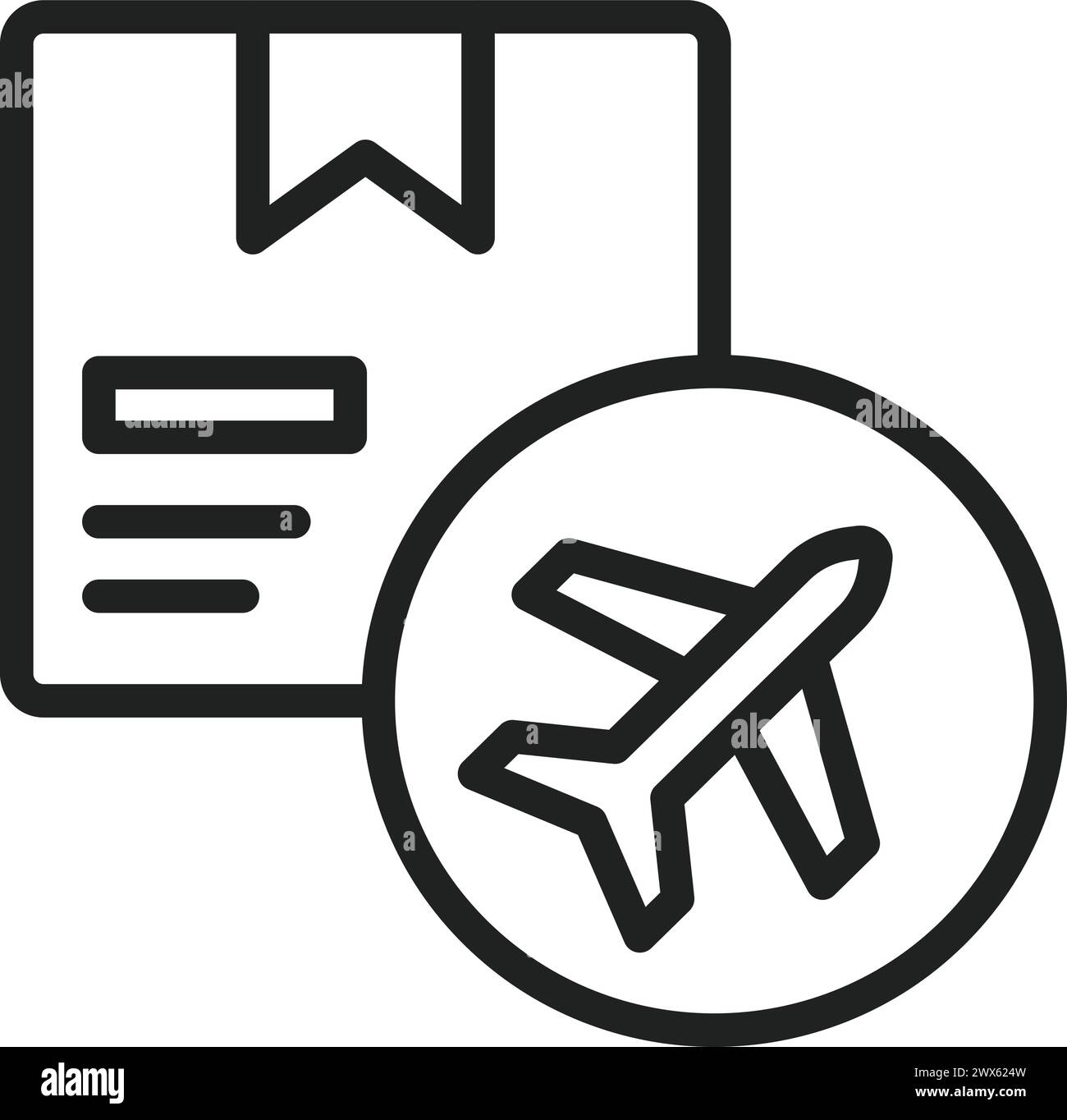 Image vectorielle de l'icône Air Delivery. Convient pour les applications mobiles, les applications Web et les supports d'impression. Illustration de Vecteur