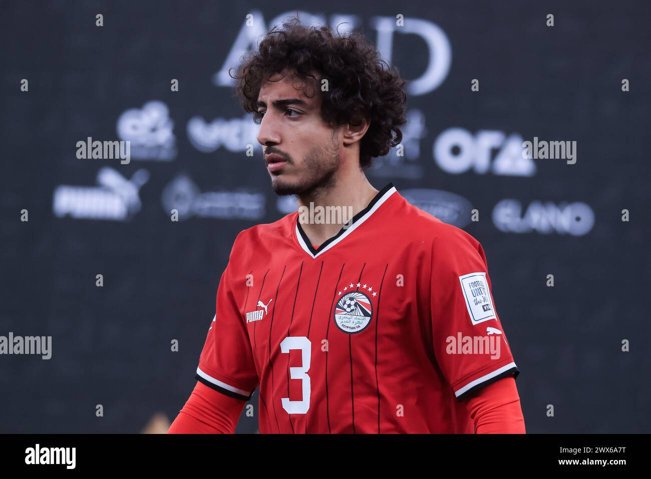 LE CAIRE, ÉGYPTE - MARS 26 : Mohamed Hany, égyptien, lors du match de la FIFA Series 2024 Égypte opposant la Croatie à l'Égypte au nouveau stade de la capitale administrative Banque D'Images