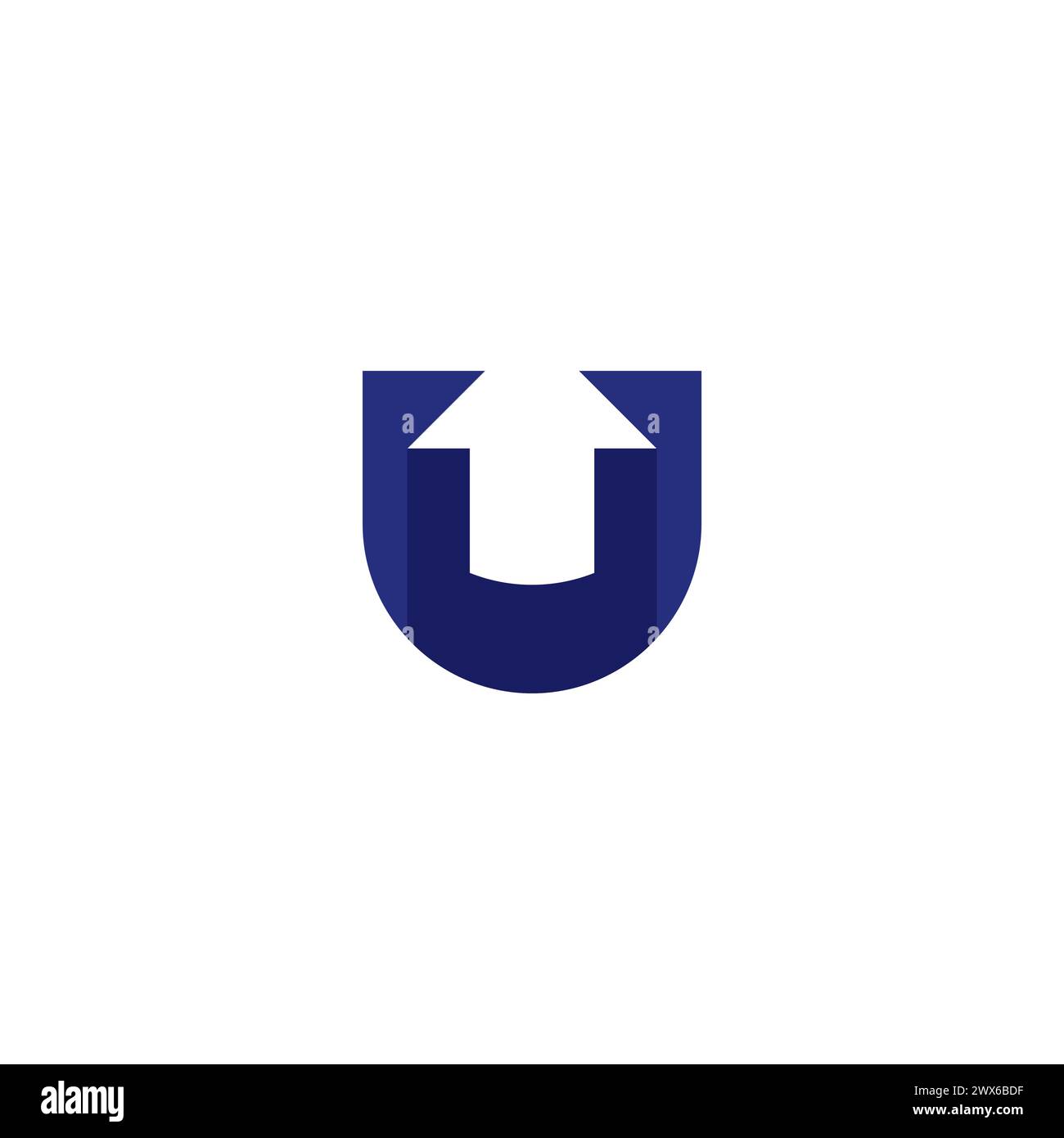 Logo U flèche. Lettre U illustration vectorielle Illustration de Vecteur