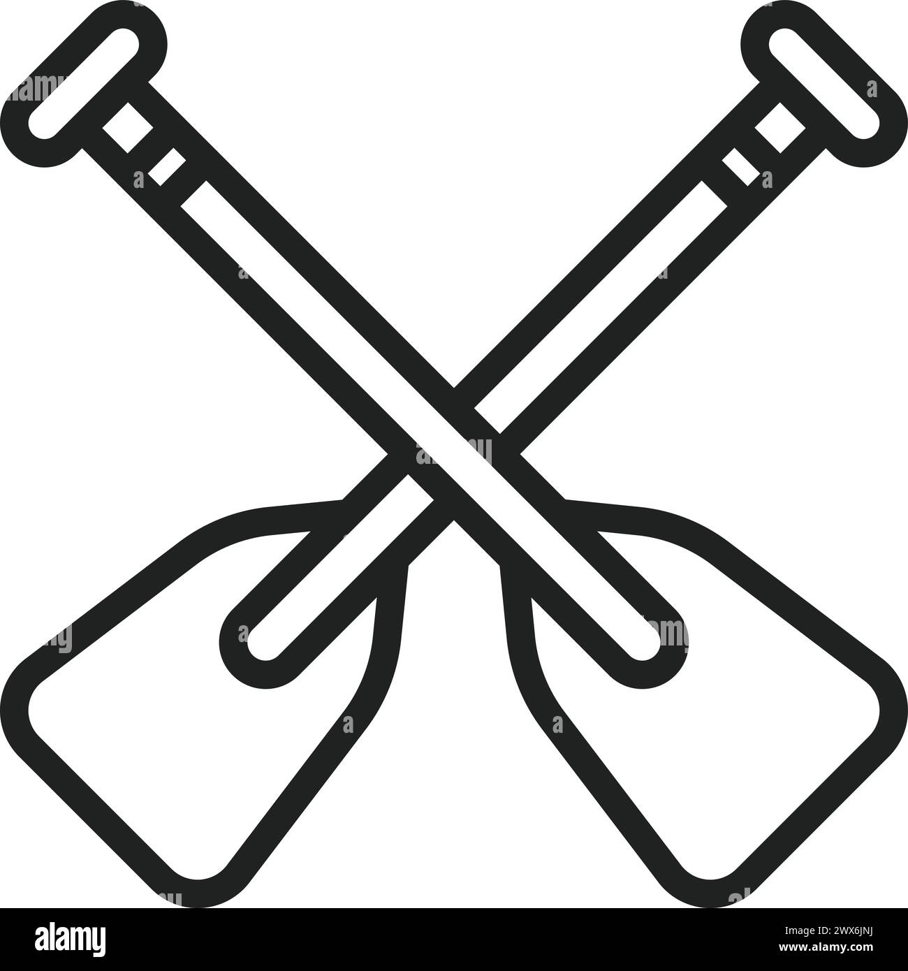 Image vectorielle d'icône Oars. Convient pour les applications mobiles, les applications Web et les supports d'impression. Illustration de Vecteur