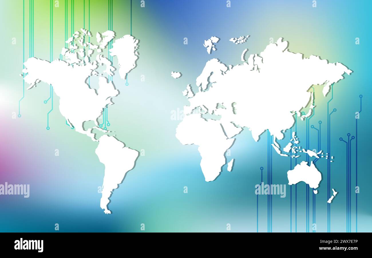 Carte du monde. Modèle d'arrière-plan abstrait. Modèle de conception Web. Illustration de Vecteur