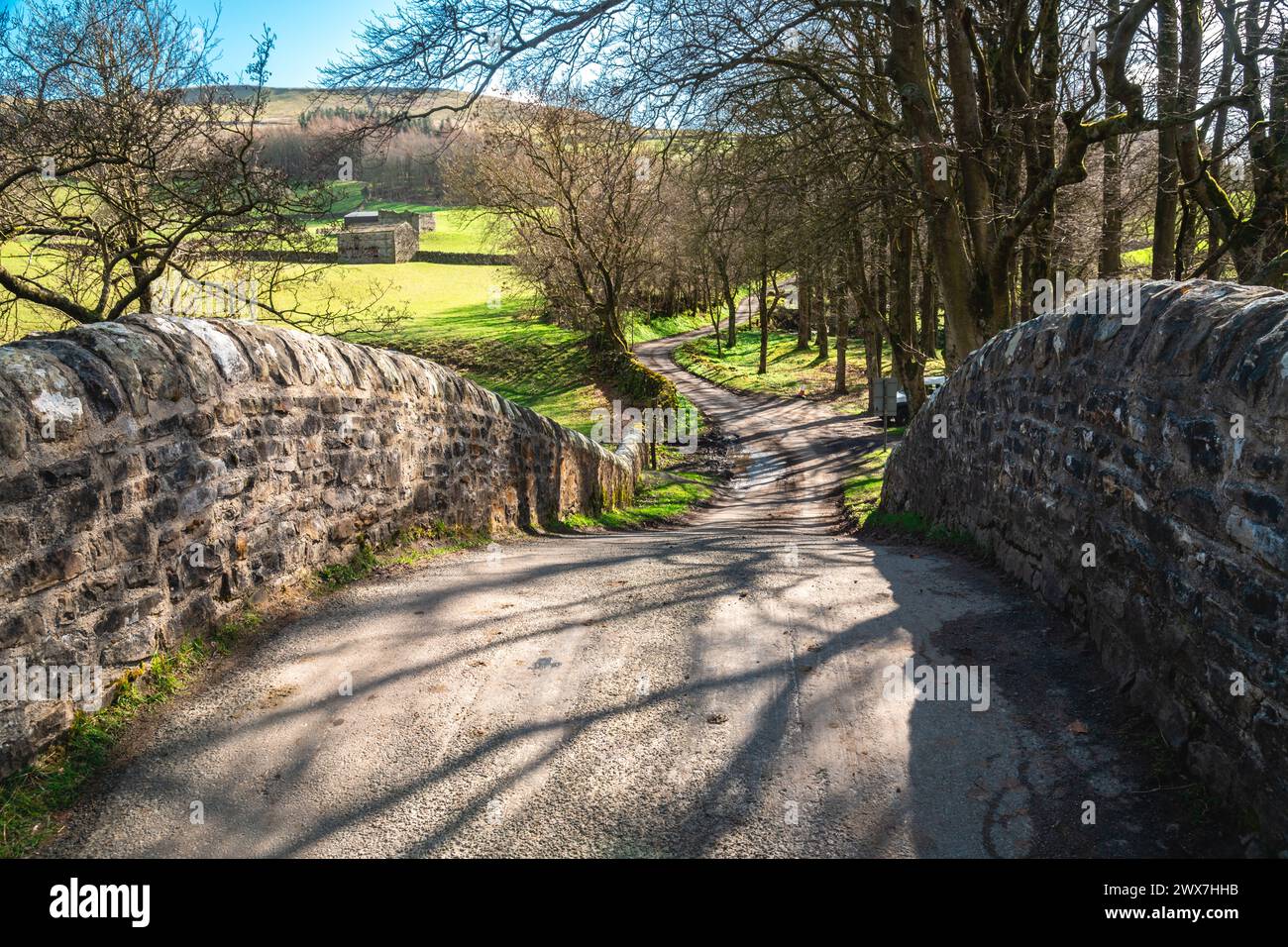 La route sur le pont Ivelet Banque D'Images