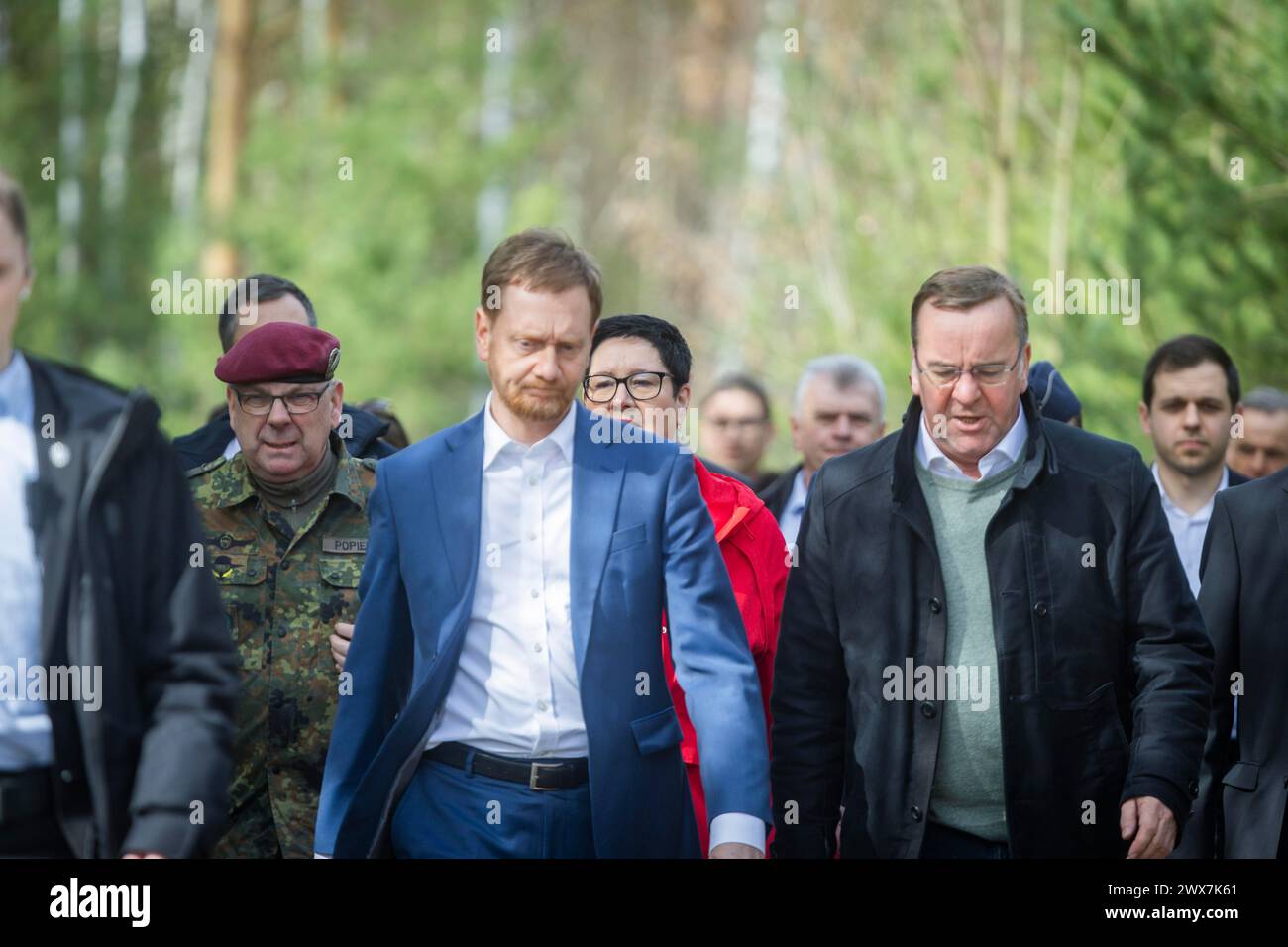 New Bundeswehr base Bernsdorf, Bernsdorf, Saxe, Allemagne Banque D'Images