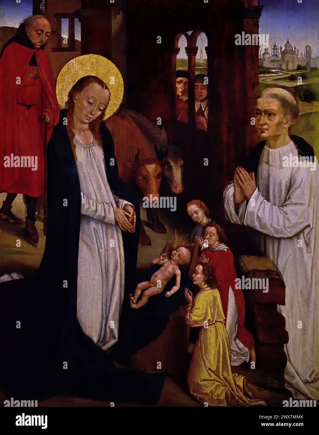 Naissance de Jésus, Annonciation et Gédéon (triptyque) pays-Bas Sud 4ème quart 15ème siècle anonyme 1500 - 1519 Musée Mayer van den Bergh, Anvers, Belgique, Belgique. ( Panneau central, ) Banque D'Images