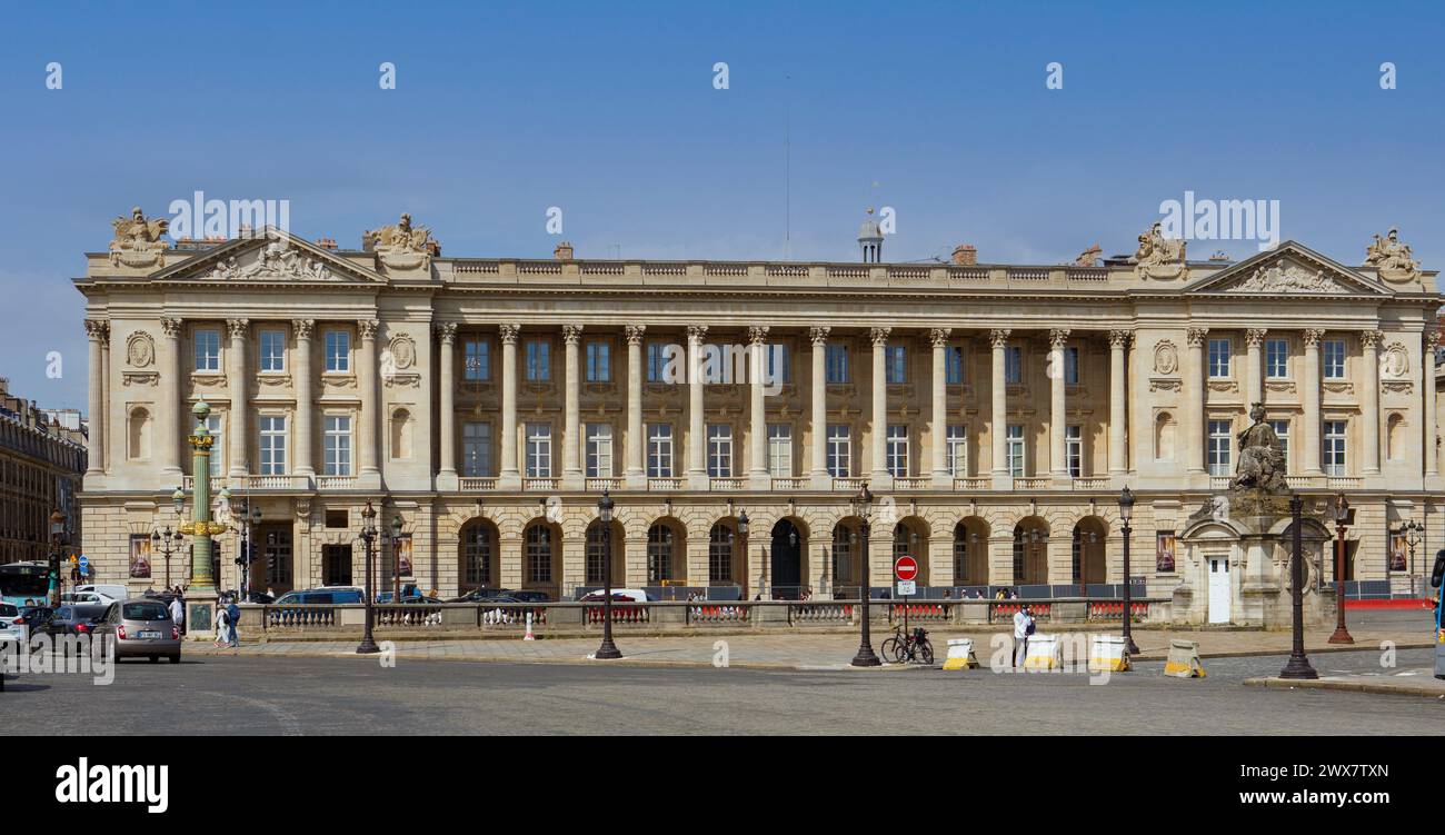L'Hôtel de la Marine, place de la Concorde à Paris, après restauration Banque D'Images