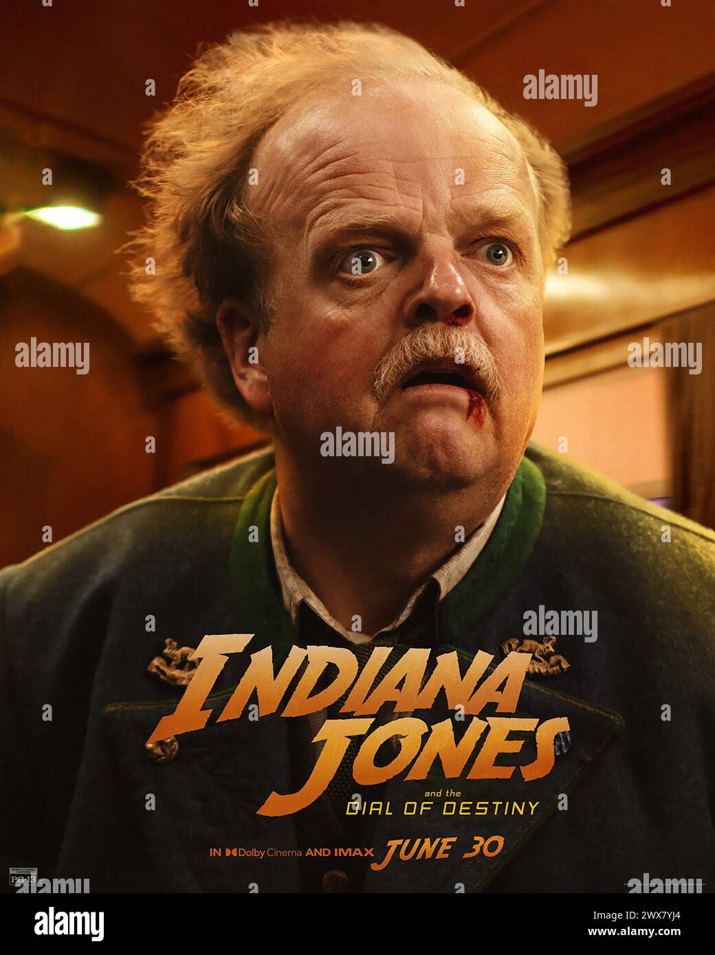 Indiana Jones et le cadran du destin année : 2023 USA réalisateur : James Mangold Toby Jones affiche américaine Banque D'Images