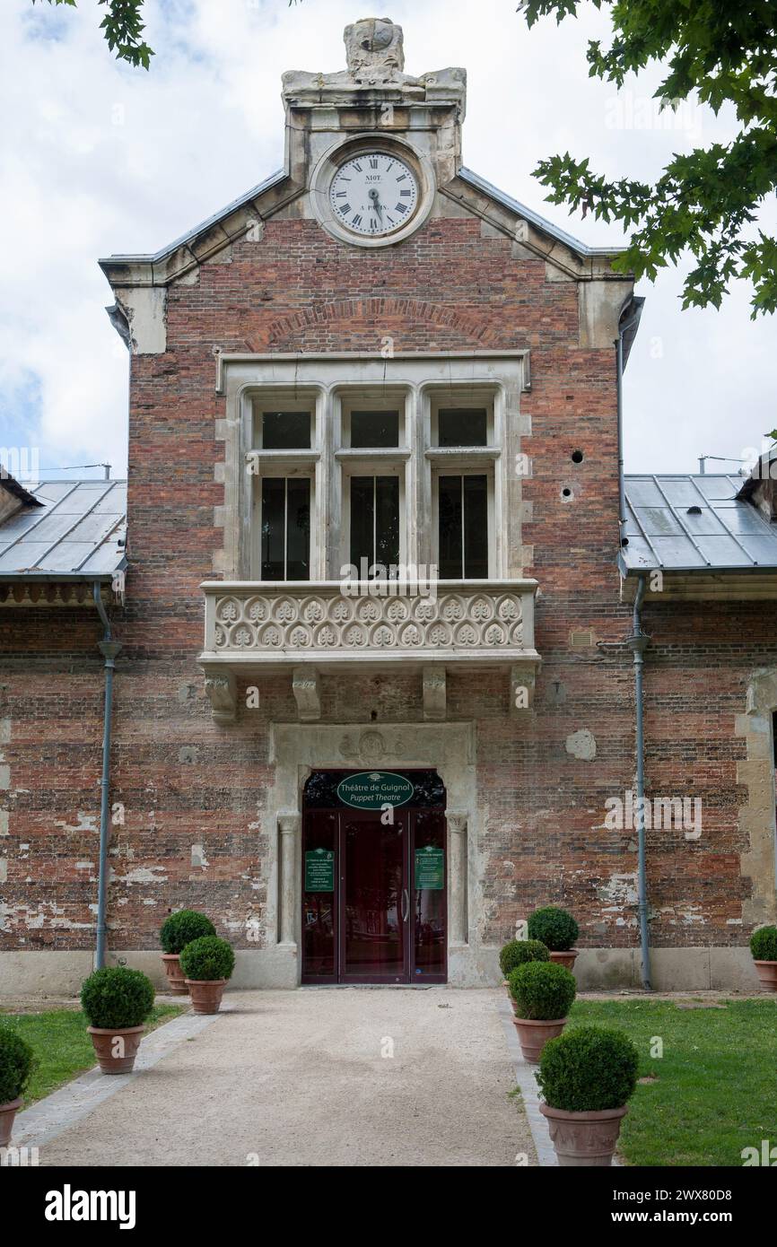 France, région Île de France, bois de Boulogne, 16ème arrondissement, jardin d'Acclimatation, Théâtre de Guignol (spectacle de marionnettes) Banque D'Images