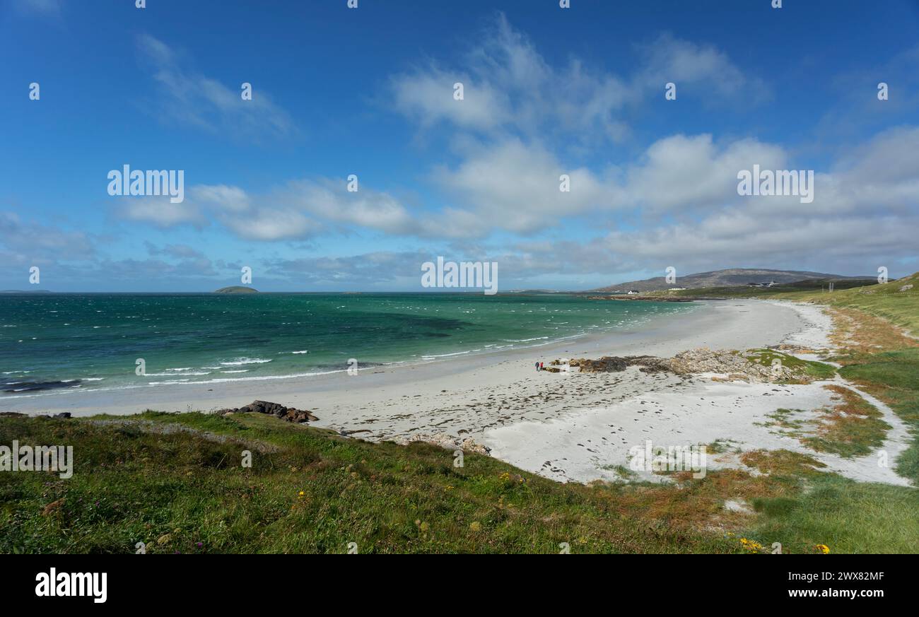 Plage de Prince Charlie's Bay, île d'Eriskay, South Uist, Hébrides extérieures, Écosse, Royaume-Uni, Europe Banque D'Images