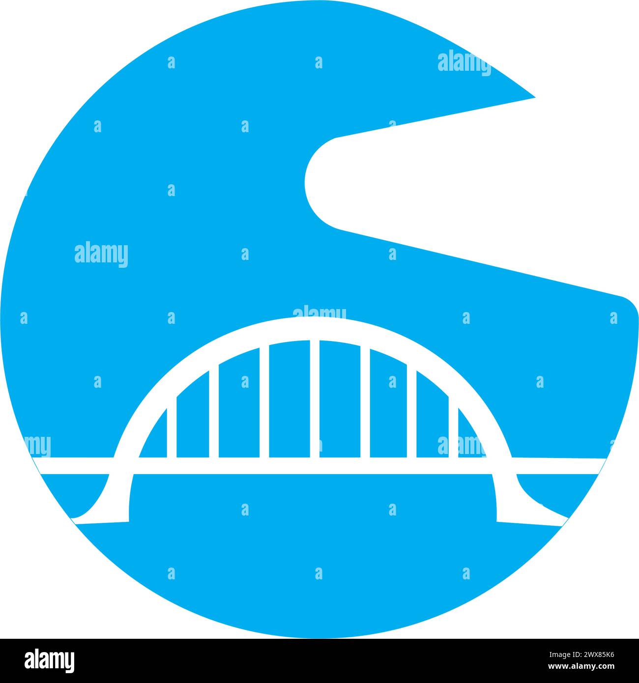 Logo d'icône de pont, illustration de conception vectorielle Illustration de Vecteur
