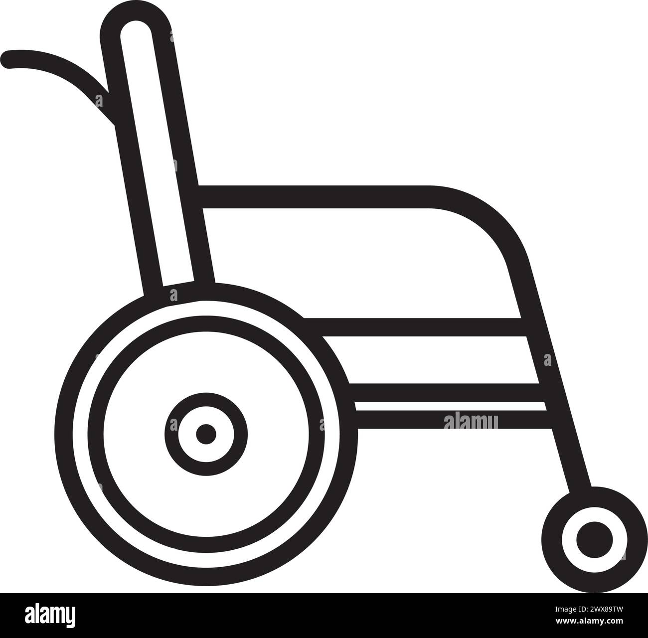 conception de symbole d'illustration vectorielle d'icône de fauteuil roulant Illustration de Vecteur