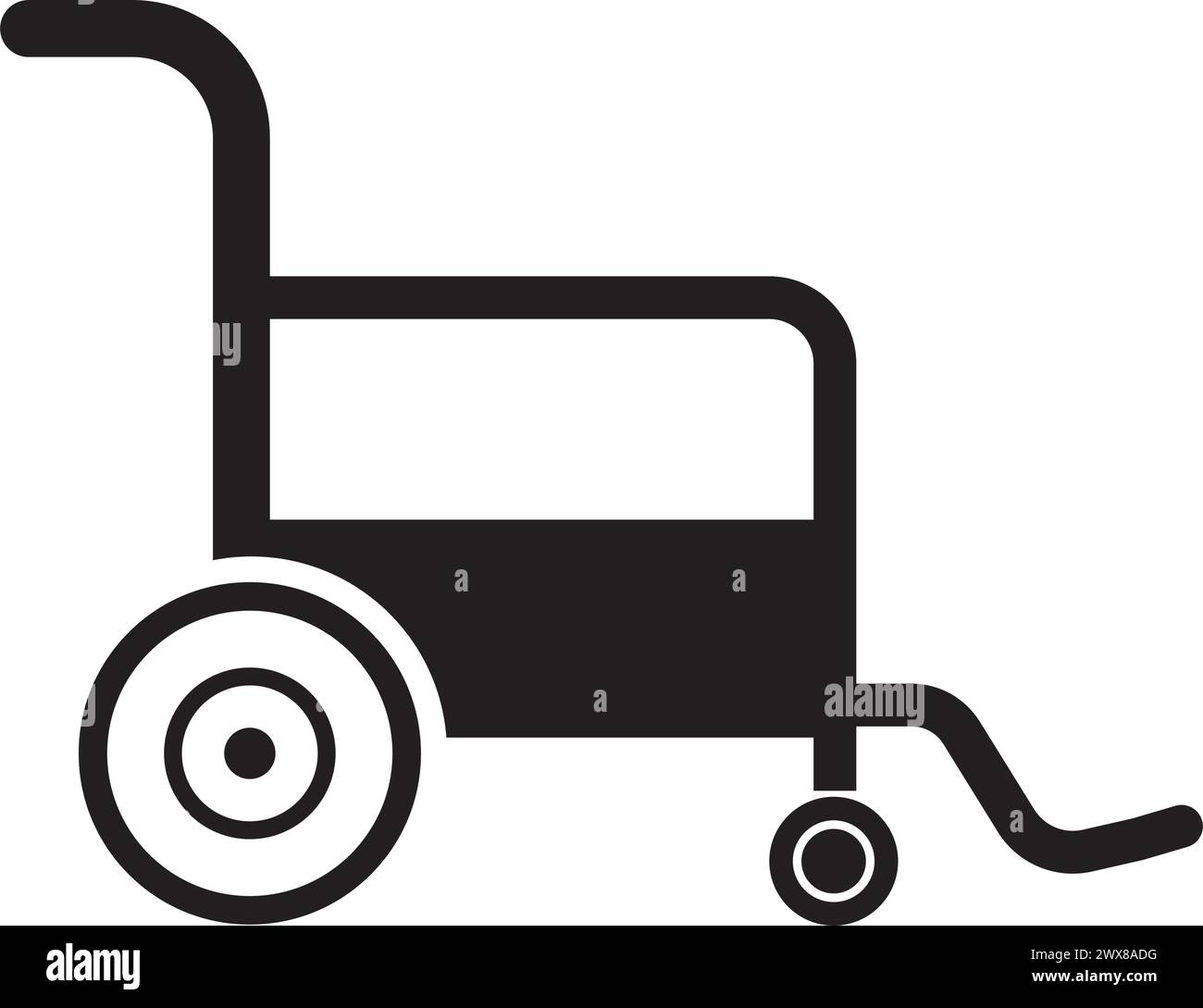 conception de symbole d'illustration vectorielle d'icône de fauteuil roulant Illustration de Vecteur