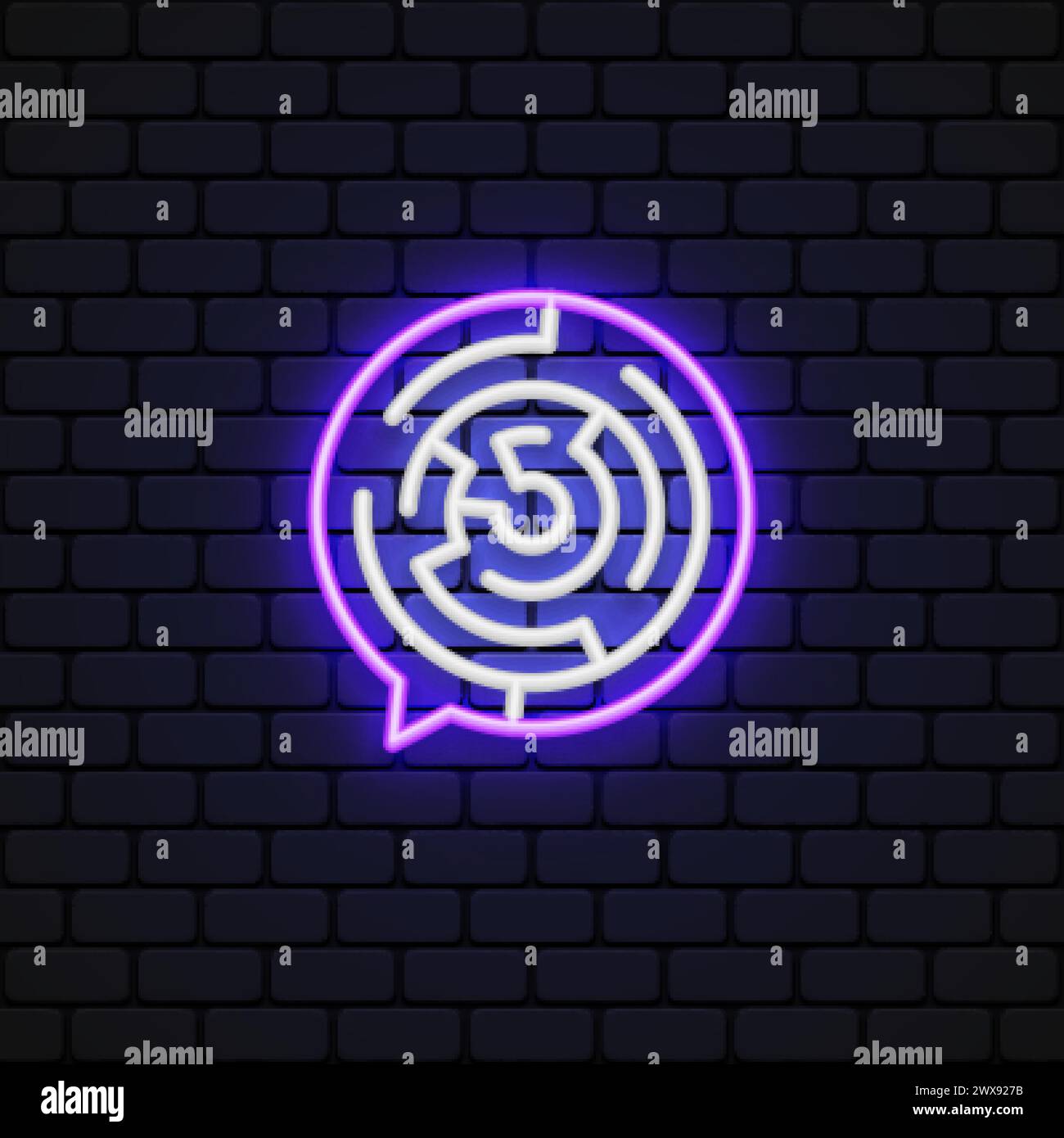 Icône de néon labyrinthe. Éléments de web dans des icônes de style néon. Icône simple pour les sites Web, conception Web, application mobile. Illustration vectorielle Illustration de Vecteur