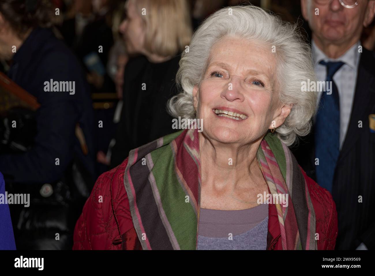 Paris, France. 28 mars 2024. Marie-Christine Barrault assiste au Prix classique Pelleas-Radio 2024 aux deux Magots le 28 mars 2024 à Paris. Crédit : Bernard Menigault/Alamy Live News Banque D'Images