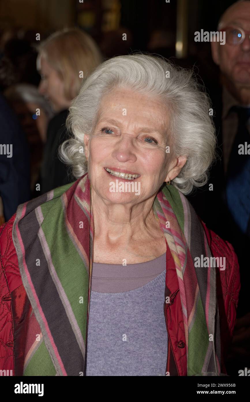 Paris, France. 28 mars 2024. Marie-Christine Barrault assiste au Prix classique Pelleas-Radio 2024 aux deux Magots le 28 mars 2024 à Paris. Crédit : Bernard Menigault/Alamy Live News Banque D'Images