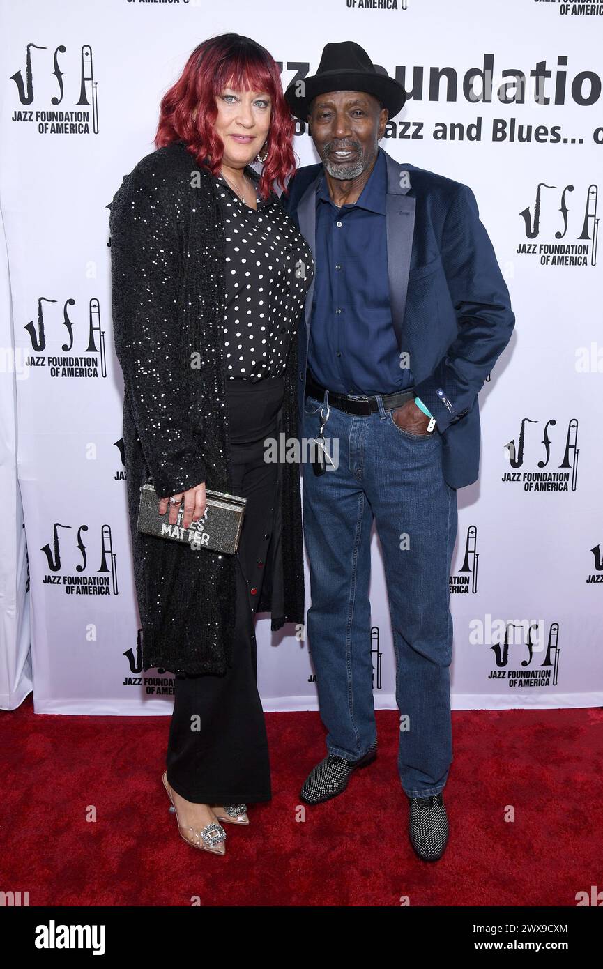 New York, États-Unis. 28 mars 2024. (G-d) Lolita et TS Monk assistent au gala A 2024 A Great Night in Harlem à l'Apollo Theater, New York, NY, le 28 mars 2024. (Photo par Anthony Behar/Sipa USA) crédit : Sipa USA/Alamy Live News Banque D'Images