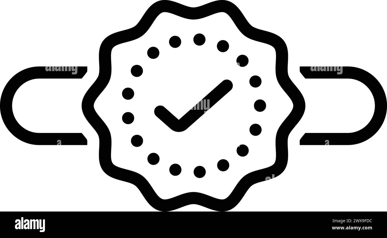 Icône pour vérifié, vérifiable Illustration de Vecteur