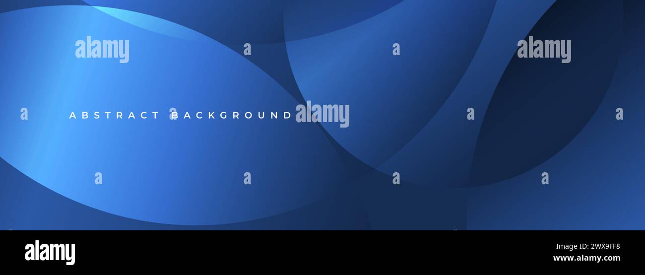 Fond abstrait bleu avec des cercles et des courbes. Large illustration vectorielle modèle moderne de bannière de conception graphique pour la présentation, rapport annuel Illustration de Vecteur