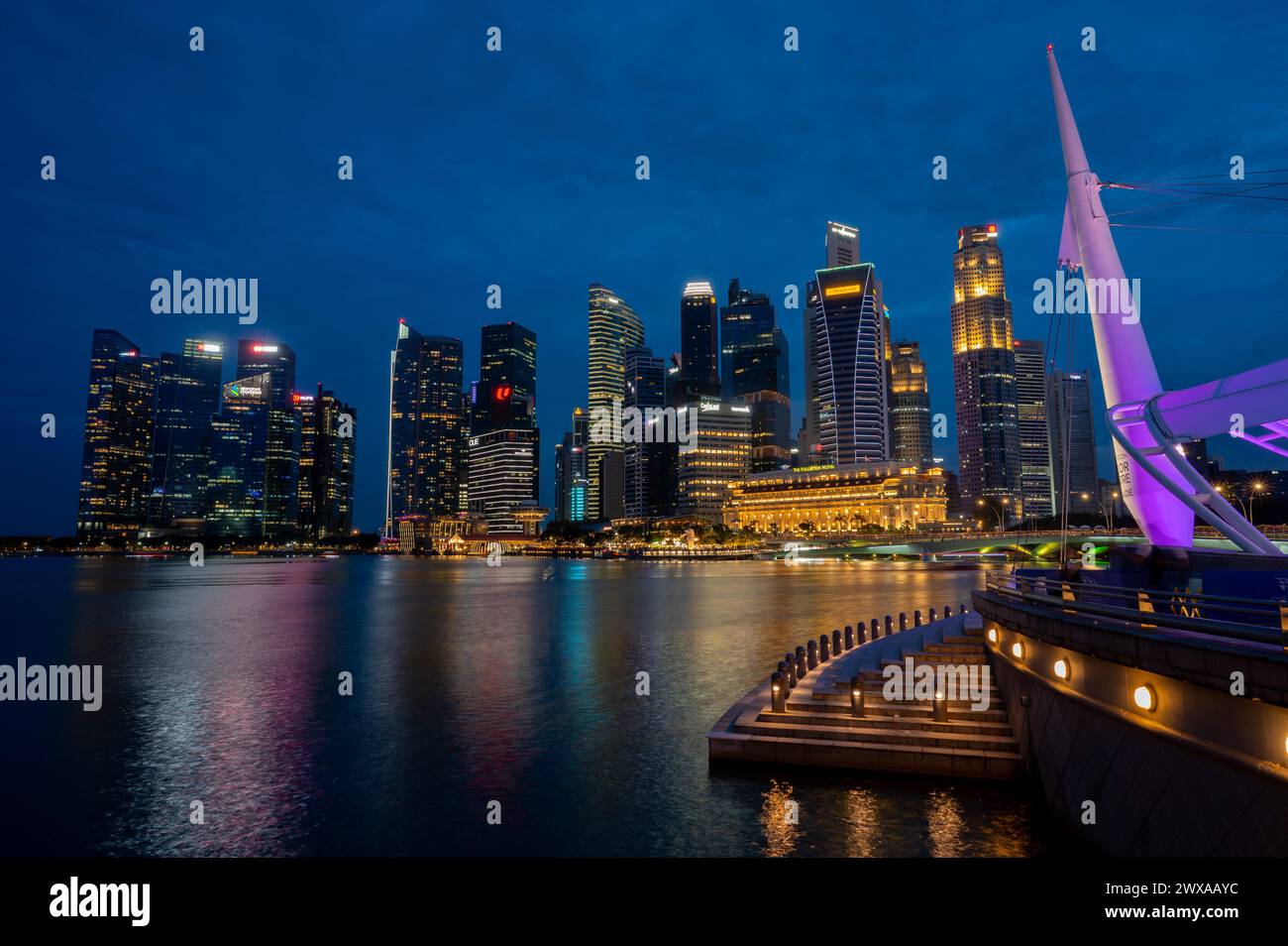 Singapour Marina Bay Area Banque D'Images