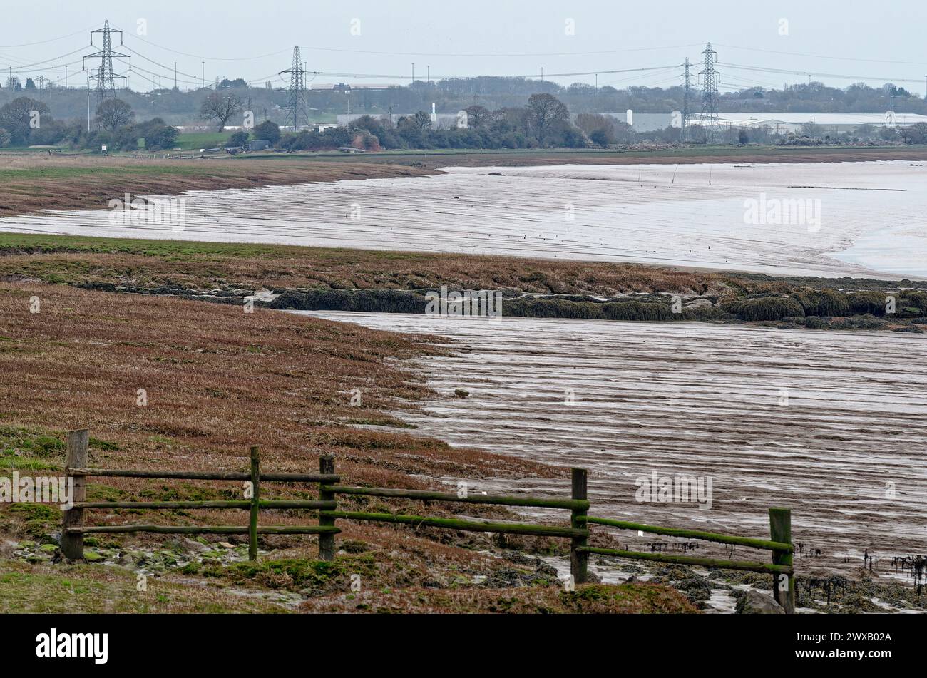 Sculpture polygonale, niveaux de Gwent par la rivière Severn . Gwent, pays de Galles , Royaume-Uni. Banque D'Images