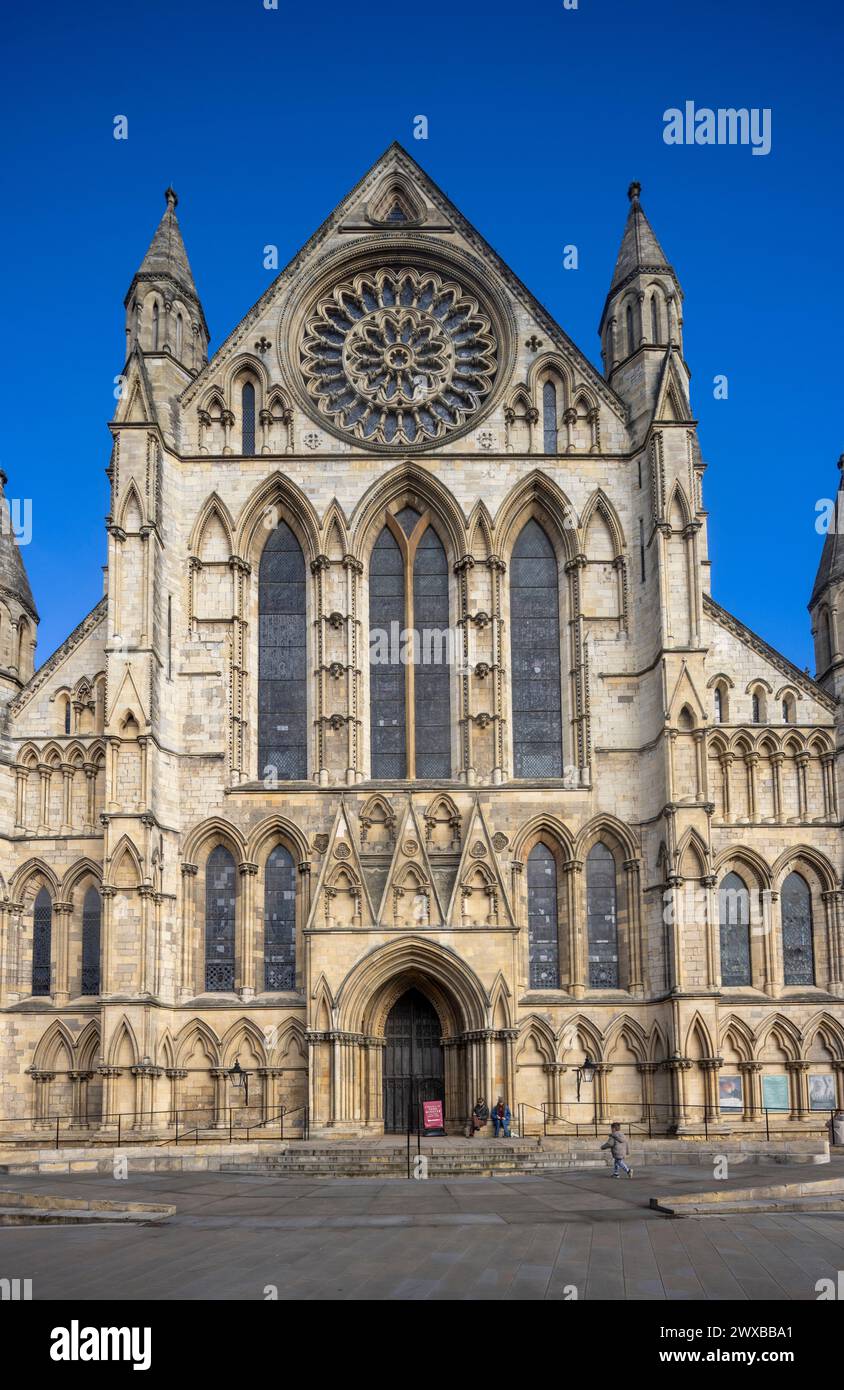 Transept et entrée de Sourth, cathédrale York Minster, York, Angleterre Banque D'Images