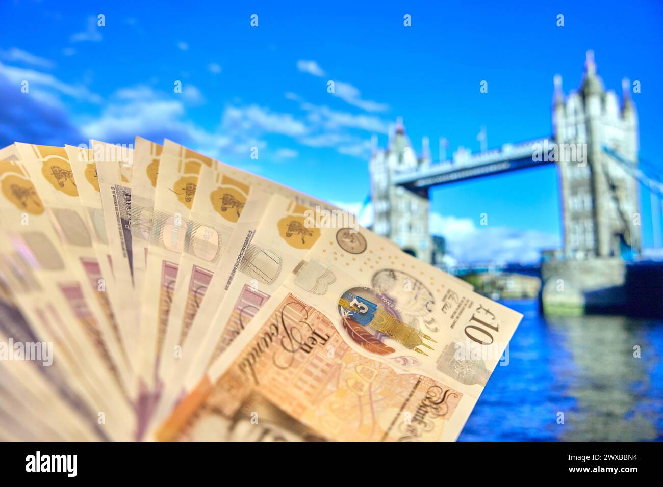 Livre sterling - GBP - est la monnaie du Royaume-Uni et de neuf de ses territoires associés. Banque D'Images