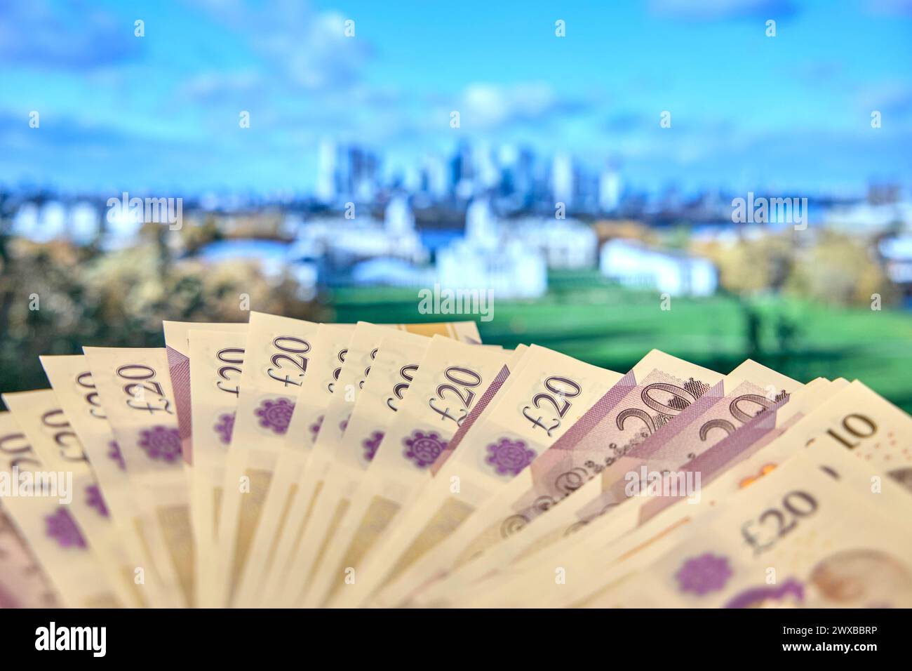Livre sterling - GBP - est la monnaie du Royaume-Uni et de neuf de ses territoires associés. Banque D'Images