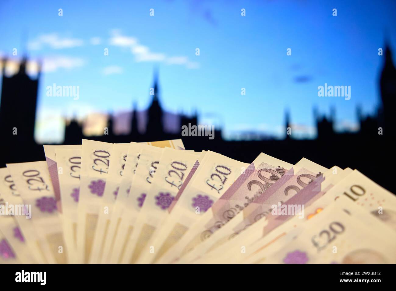 Livre sterling - GBP - est la monnaie du Royaume-Uni et de neuf de ses territoires associés. Banque D'Images