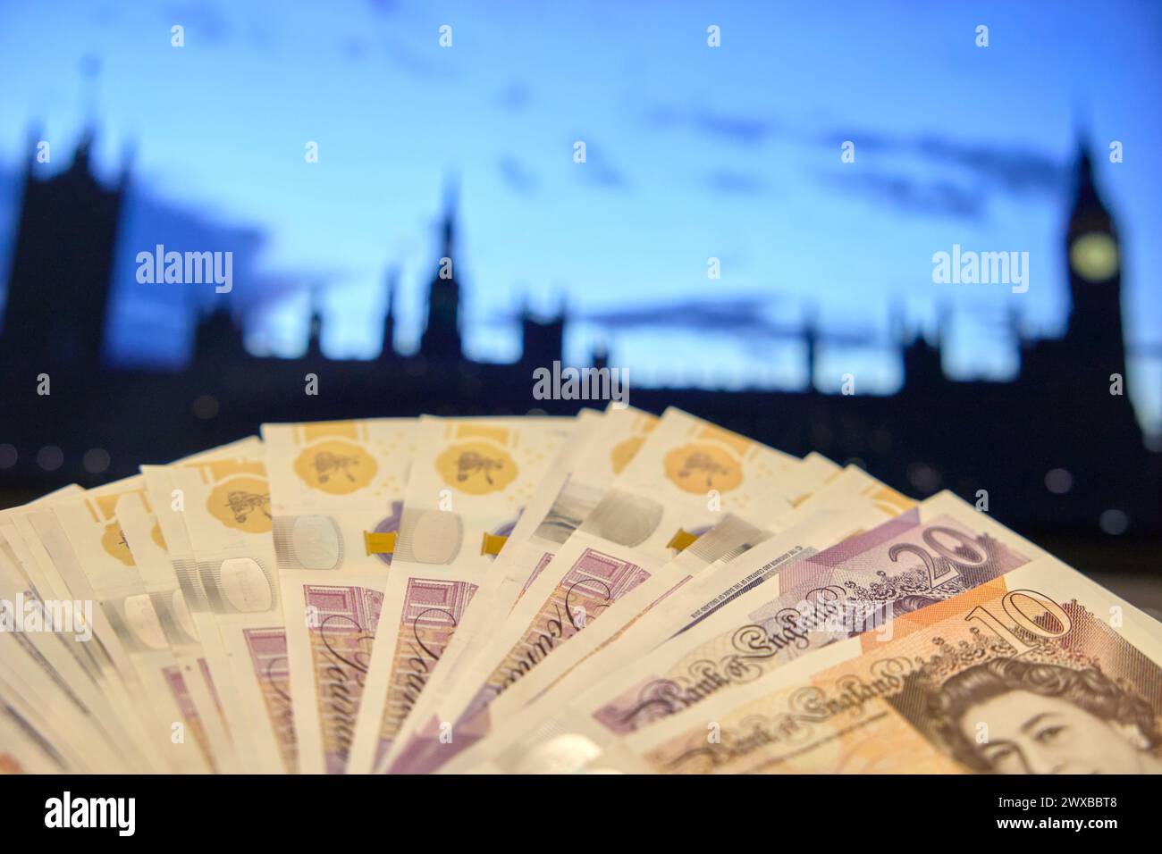 Livre sterling - GBP - est la monnaie du Royaume-Uni et de neuf de ses territoires associés. Banque D'Images