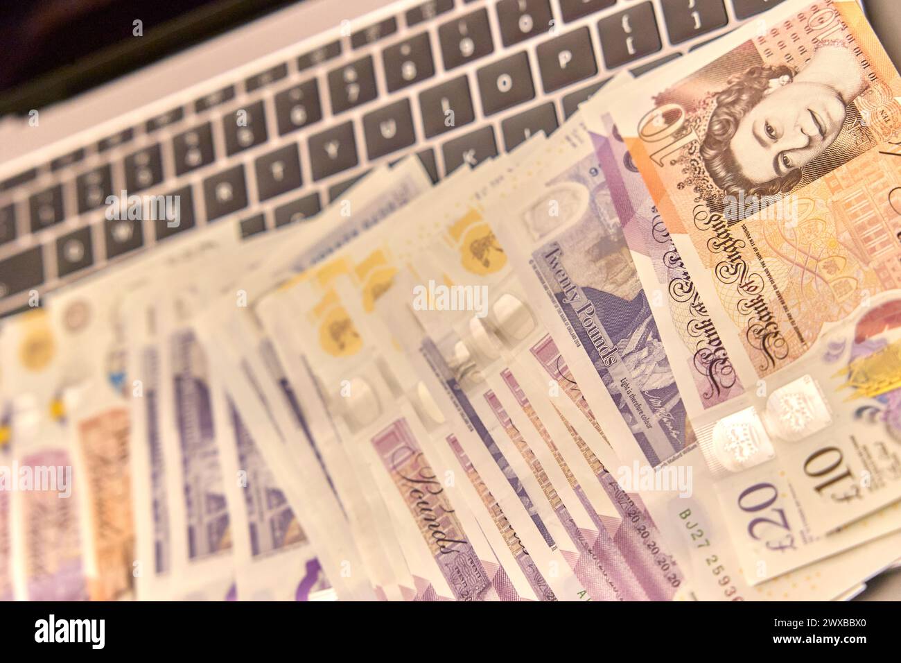 Livre sterling - GBP - est la monnaie du Royaume-Uni et de neuf de ses territoires associés. Banque D'Images