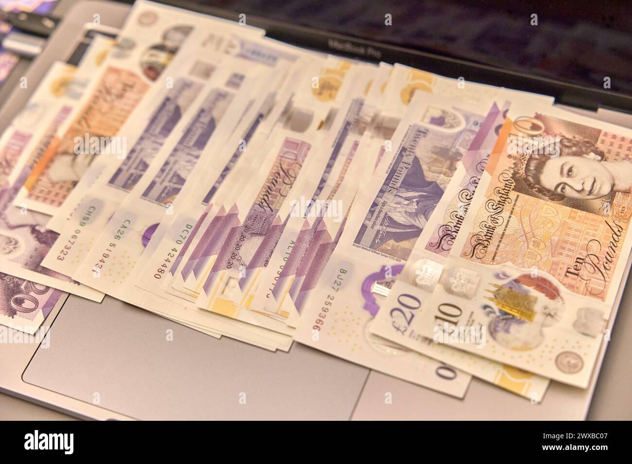 Livre sterling - GBP - est la monnaie du Royaume-Uni et de neuf de ses territoires associés. Banque D'Images