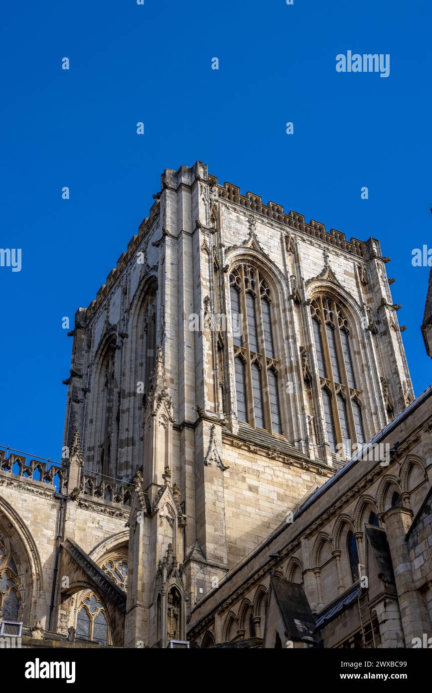 tower over Crossing, cathédrale York Minster, York, Angleterre Banque D'Images
