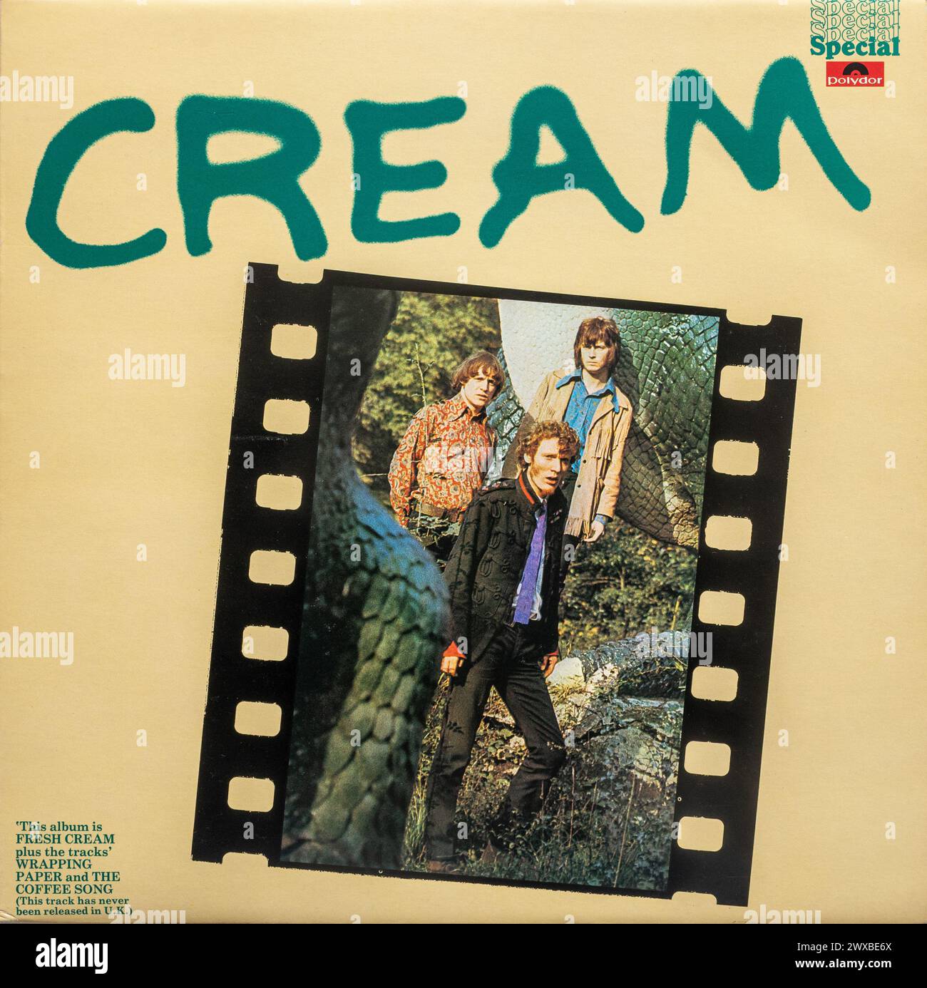 Fresh Cream, le premier album studio du groupe de rock britannique Cream, couverture de disque vinyle LP Banque D'Images
