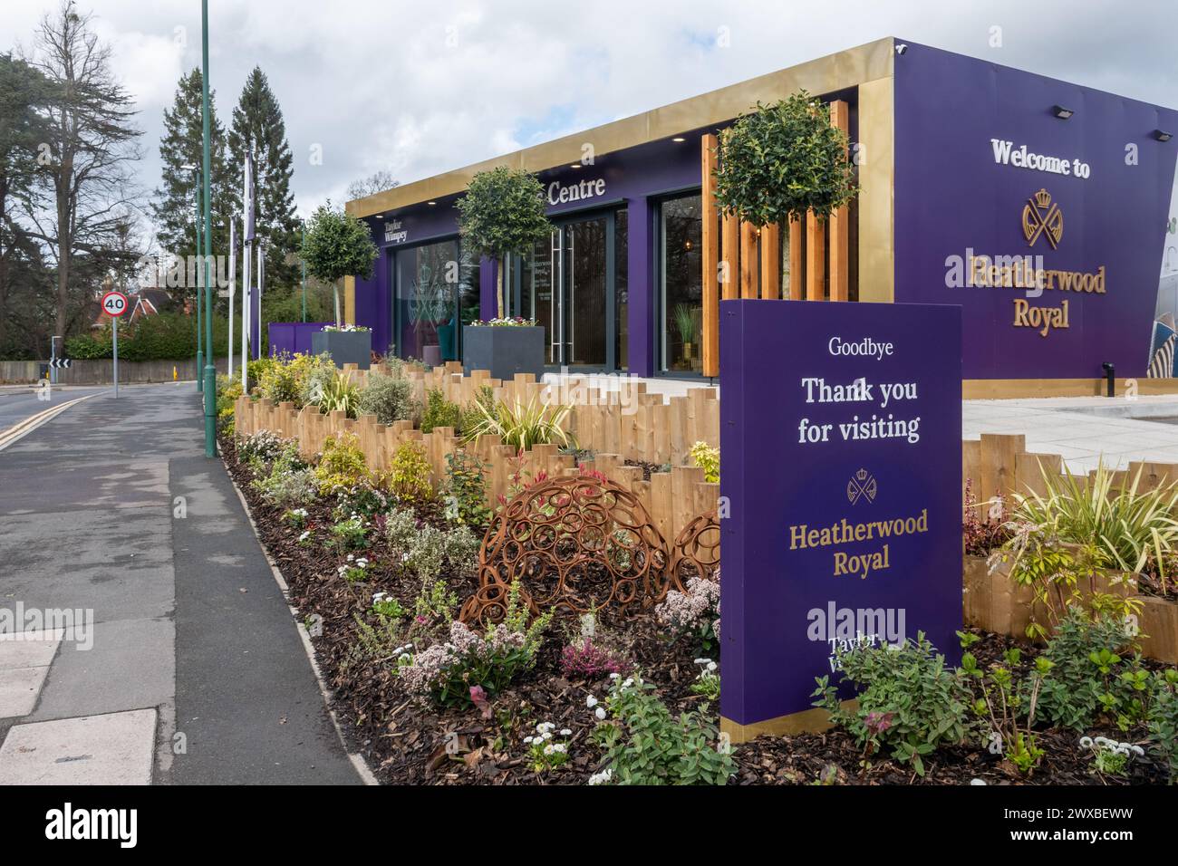 Construction immobilière de maisons neuves par Taylor Wimpey appelé Heatherwood Royal, Ascot, Berkshire, Angleterre, Royaume-Uni Banque D'Images