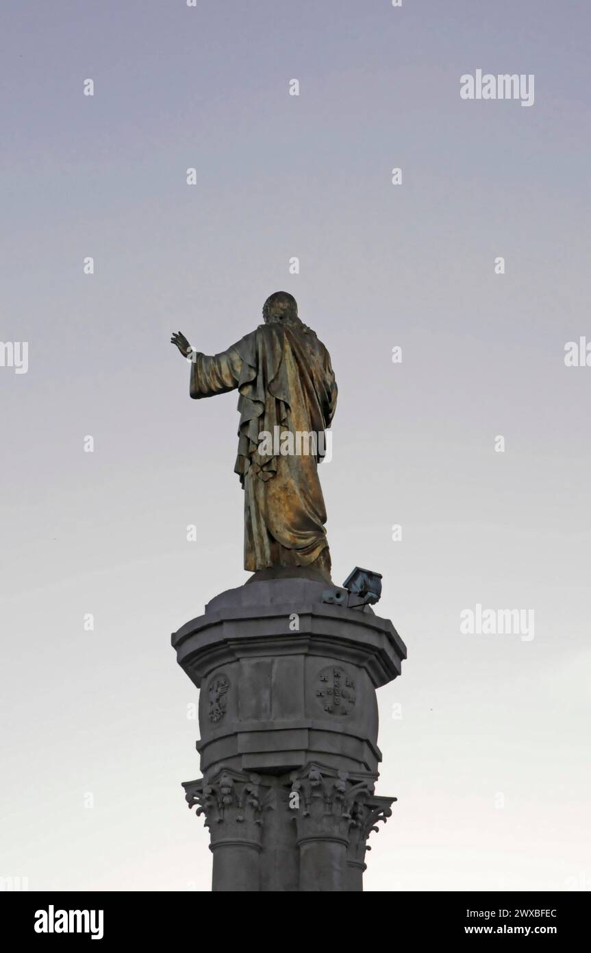 Basilique notre-Dame du Rosaire, basilique du Rosaire, église de pèlerinage, Santuario de Fatima, sanctuaire de Fatima, Fatima, Ourem, Santarem, statue de Banque D'Images