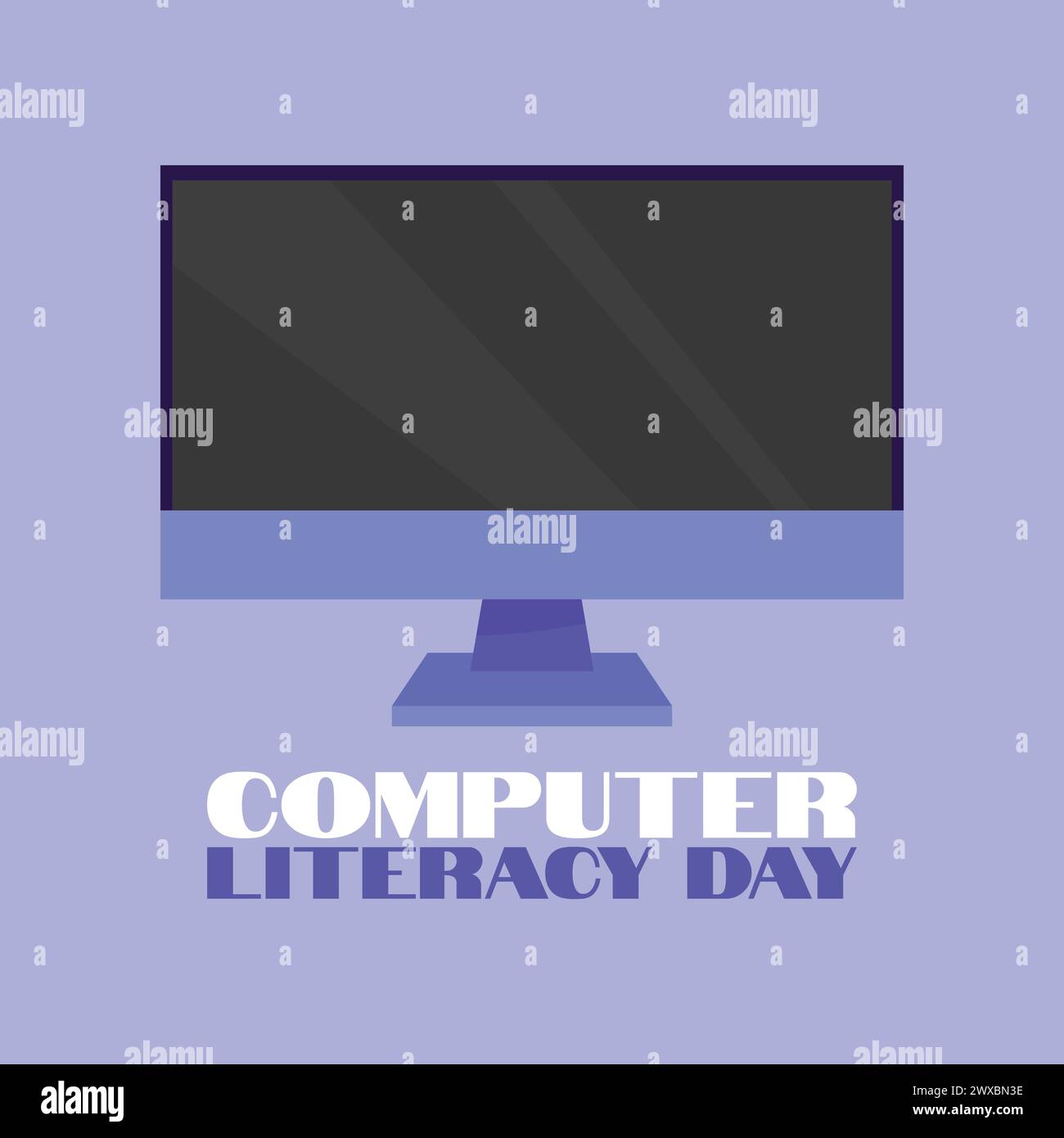 Journée mondiale de l'alphabétisation informatique illustration vectorielle icône Journée de l'éducation de l'alphabétisation informatique icône 2 décembre éducation informatique Illustration de Vecteur