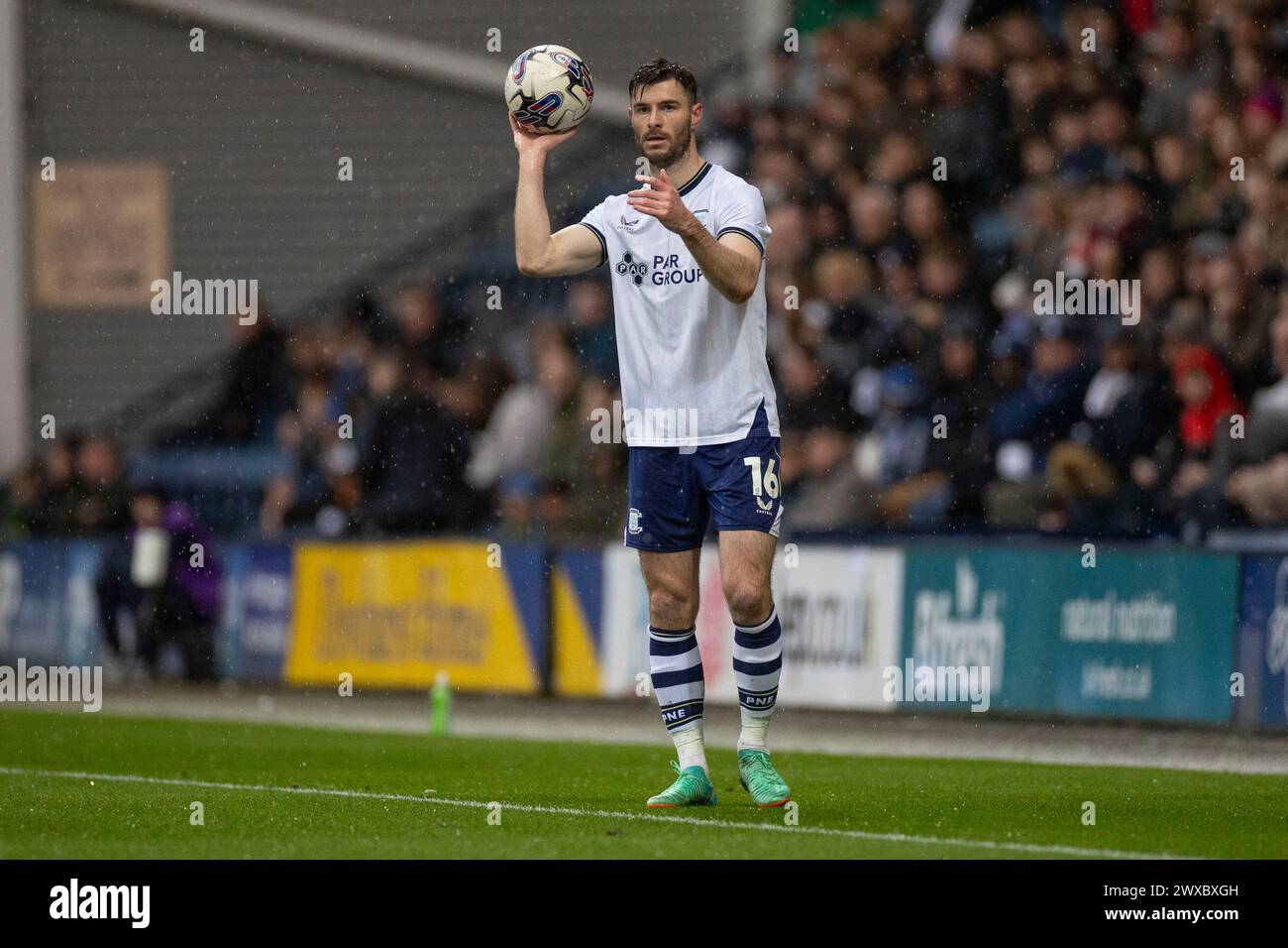 Lors du match du Sky Bet Championship entre Preston North End et Rotherham United à Deepdale, Preston le vendredi 29 mars 2024. (Photo : Mike Morese | mi News) crédit : MI News & Sport /Alamy Live News Banque D'Images